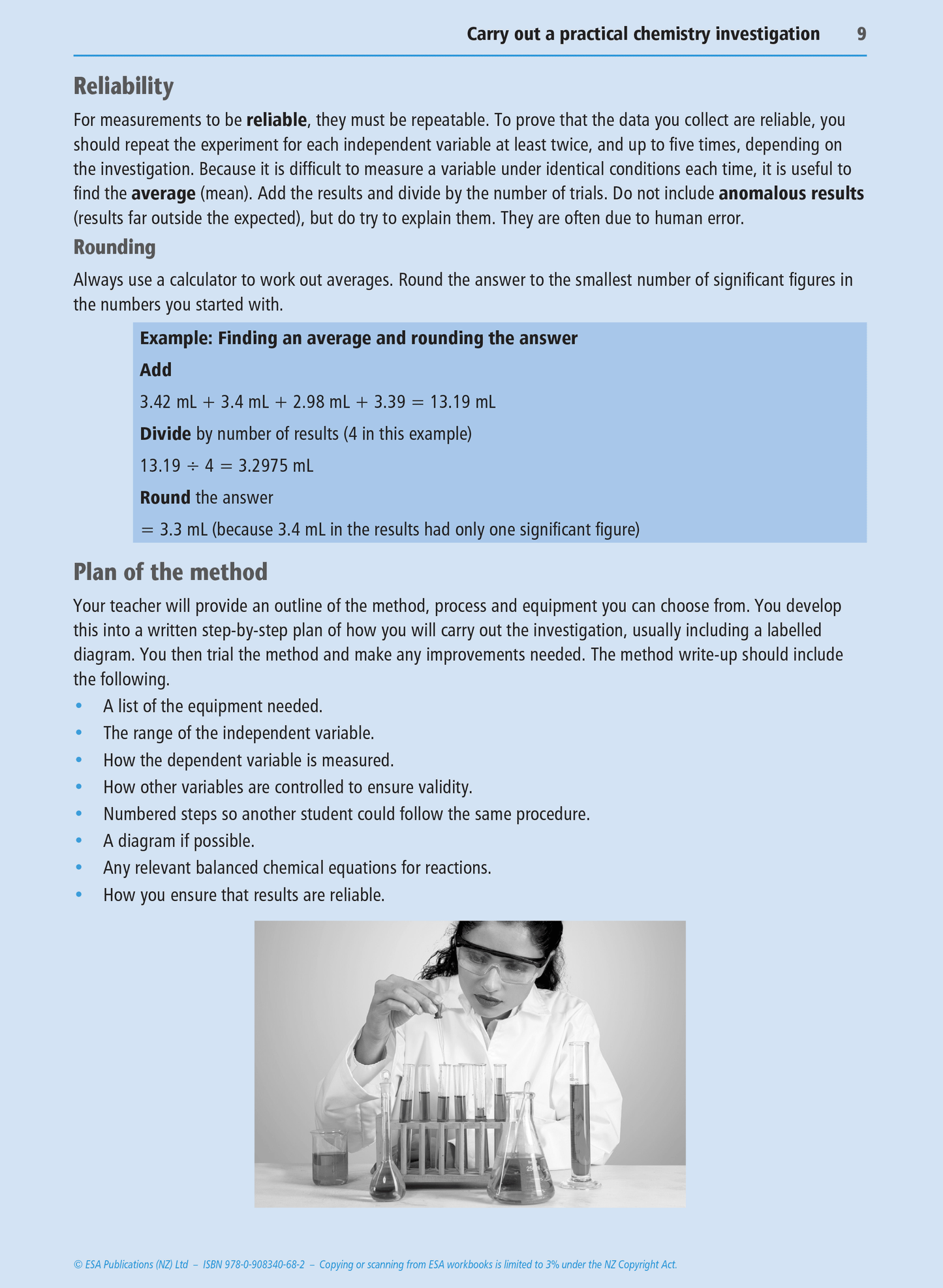 Level 1 Practical Chemistry Investigation 1.1 Learning Workbook