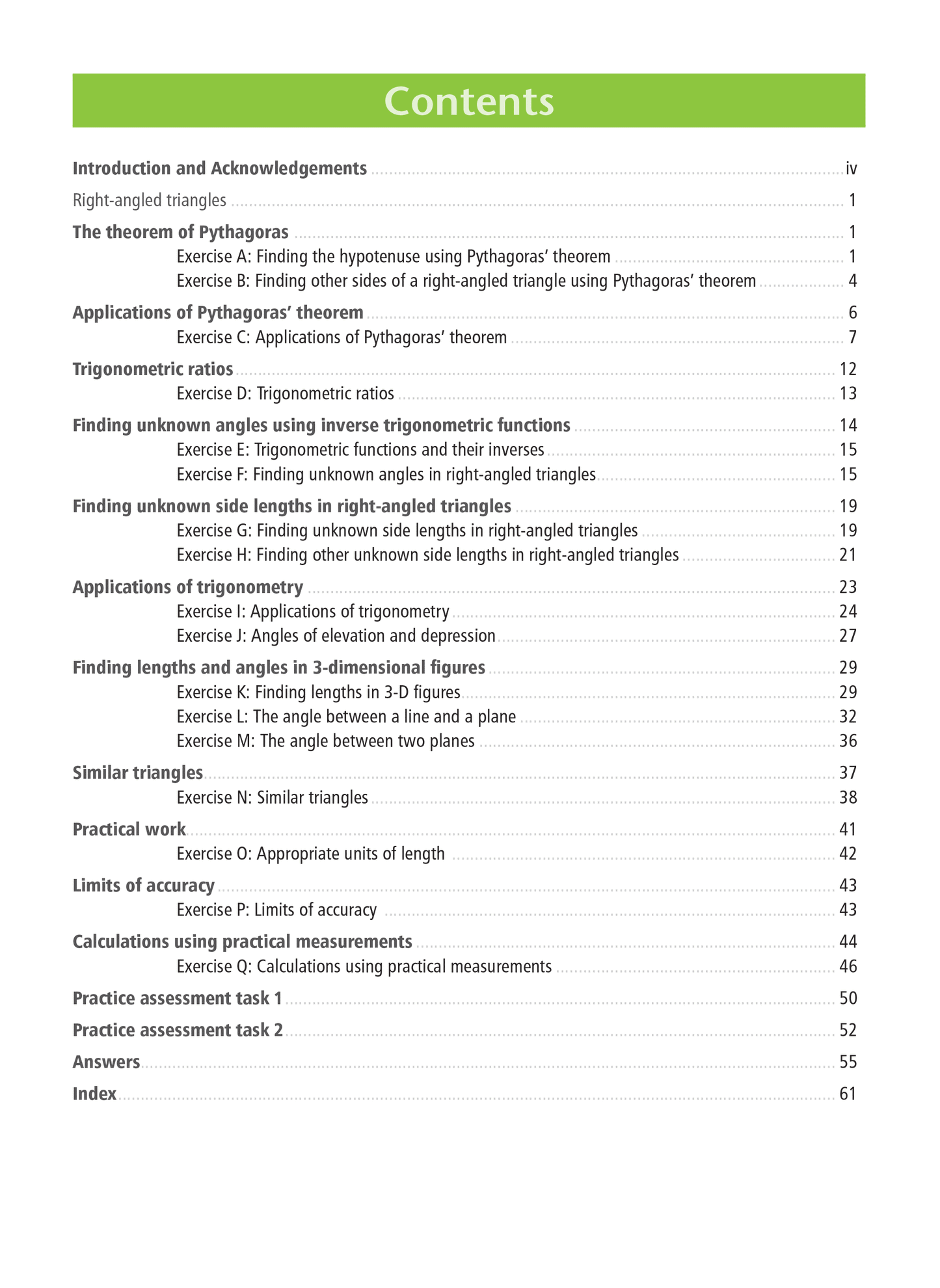 Level 1 Right-angled Triangles 1.7 Learning Workbook