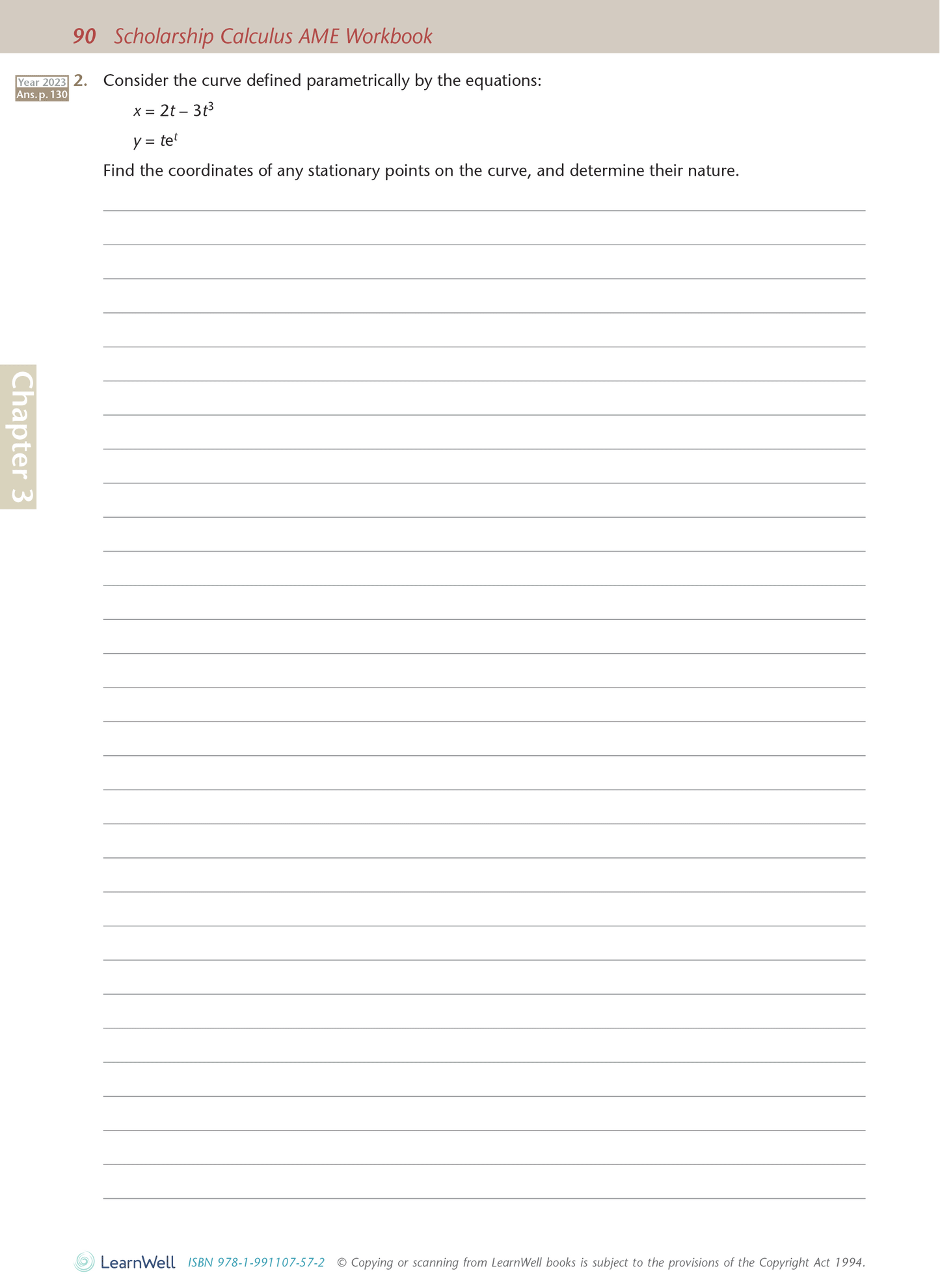 Scholarship Calculus AME Workbook