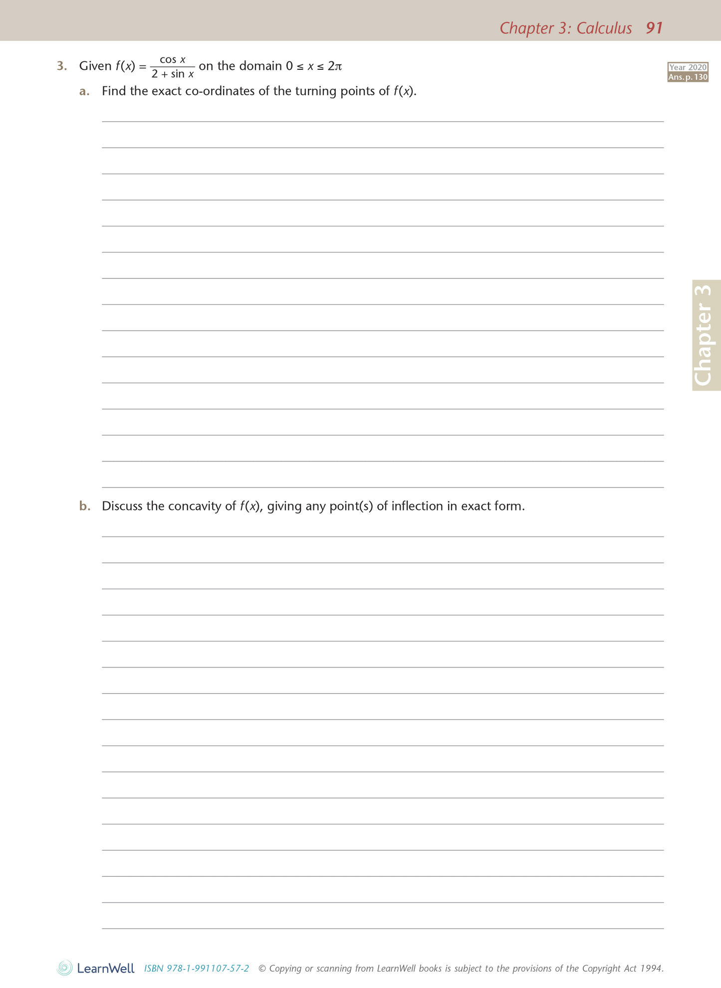 Scholarship Calculus AME Workbook