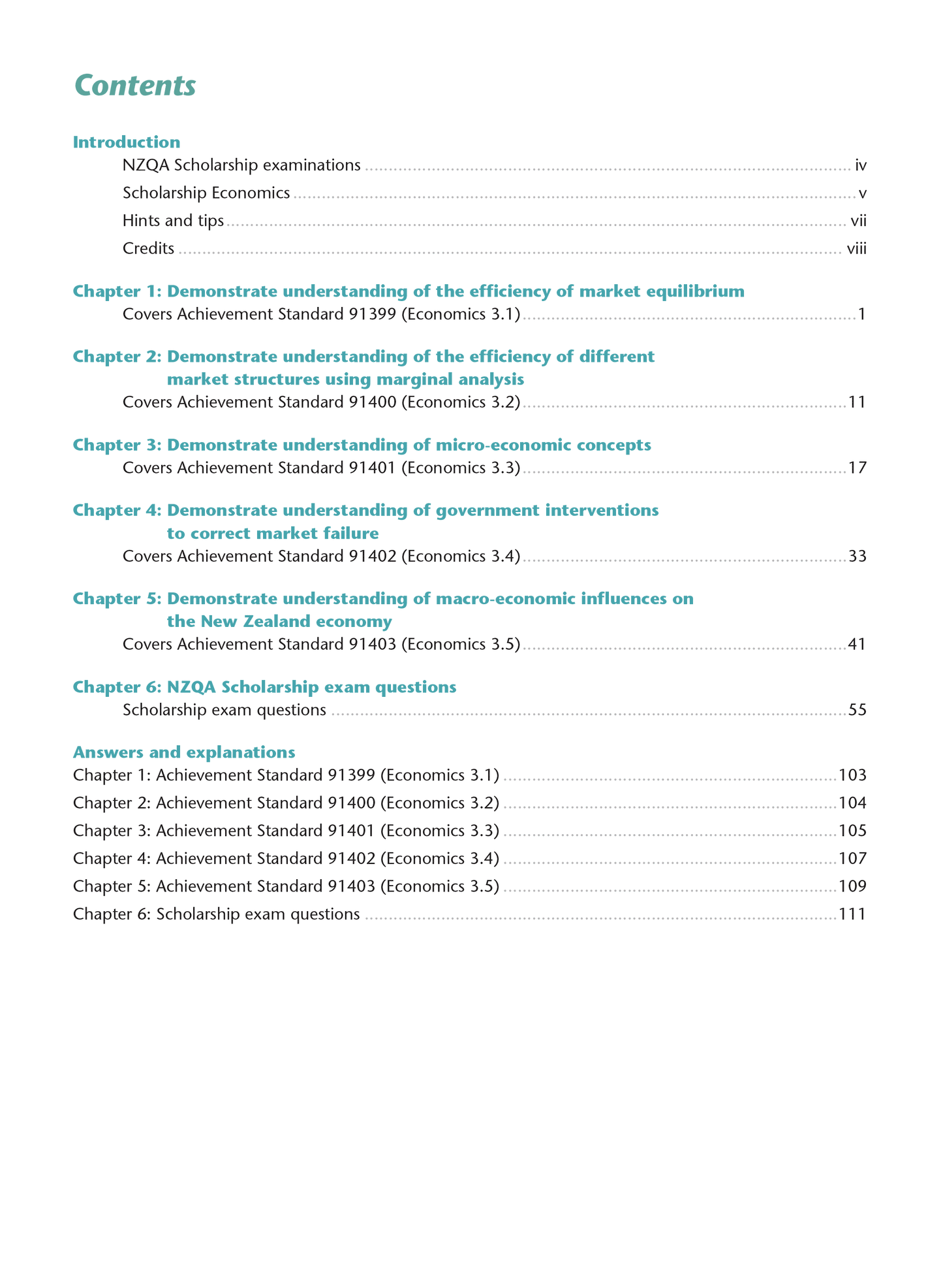 Scholarship Economics AME Workbook