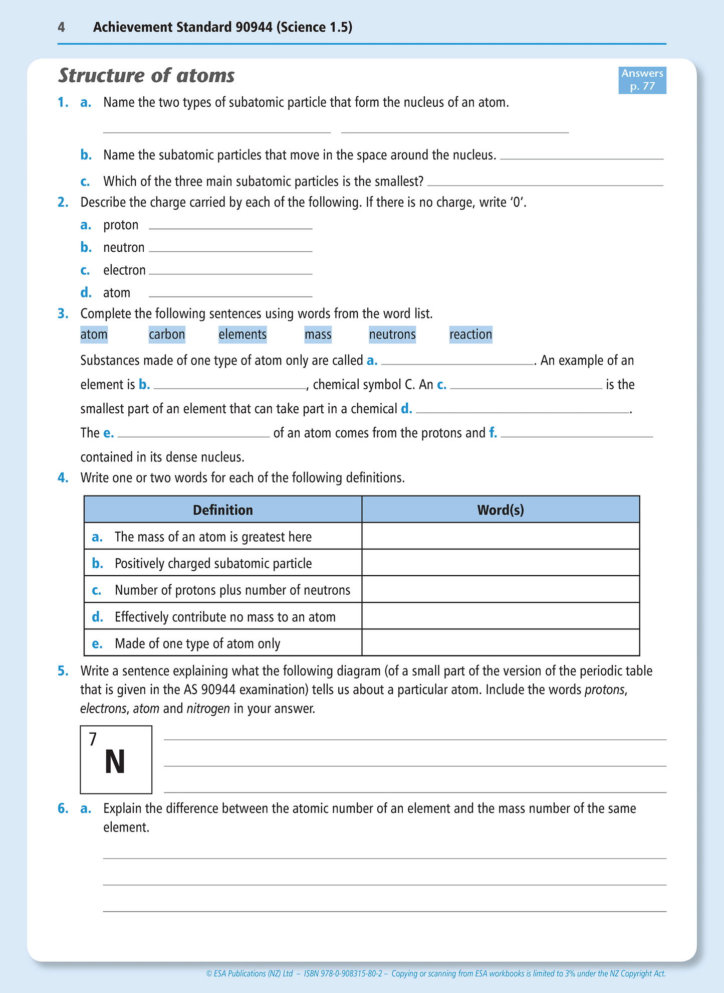 Level 1 Acids and Bases 1.5 Learning Workbook