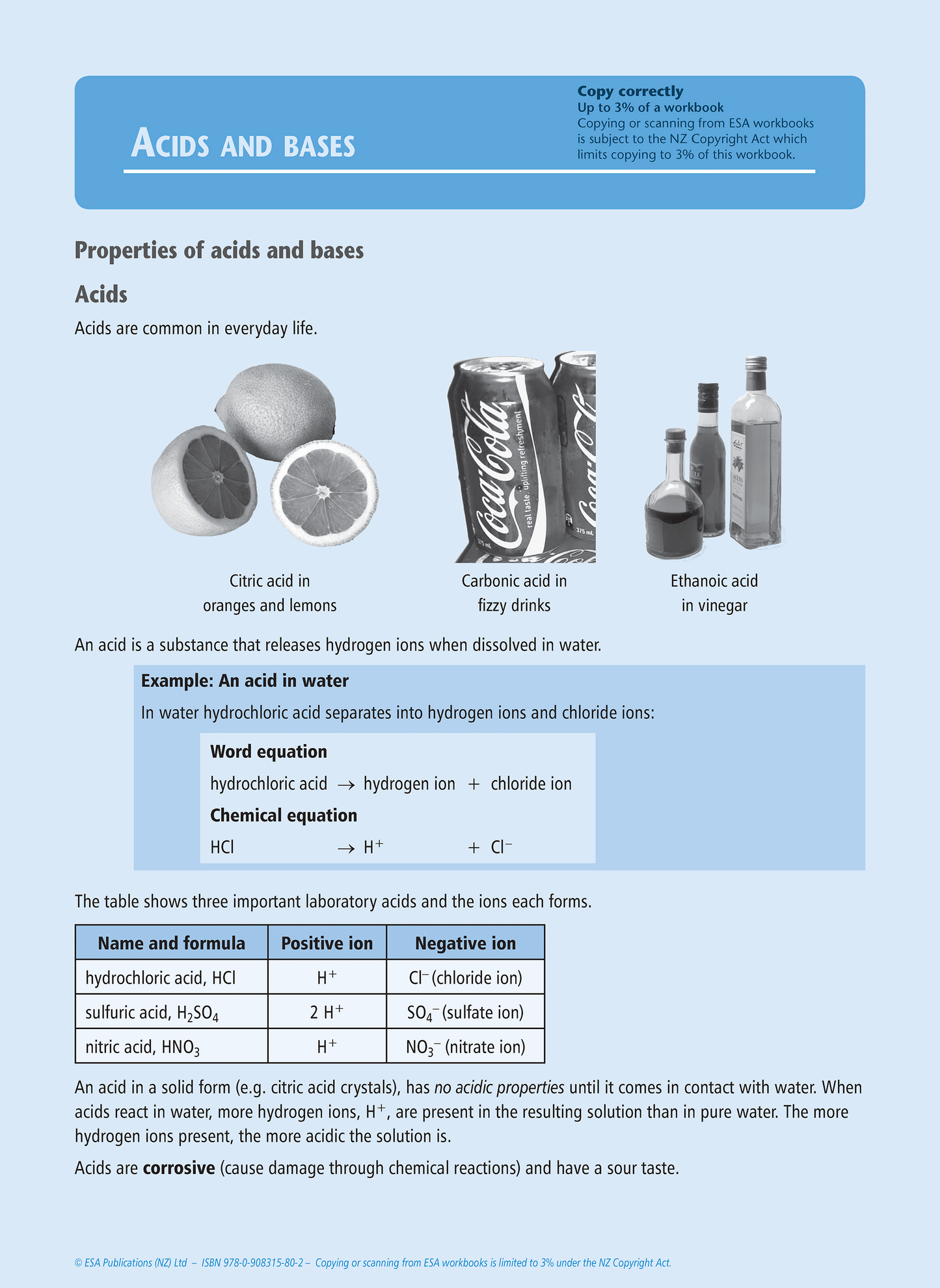 Level 1 Acids and Bases 1.5 Learning Workbook