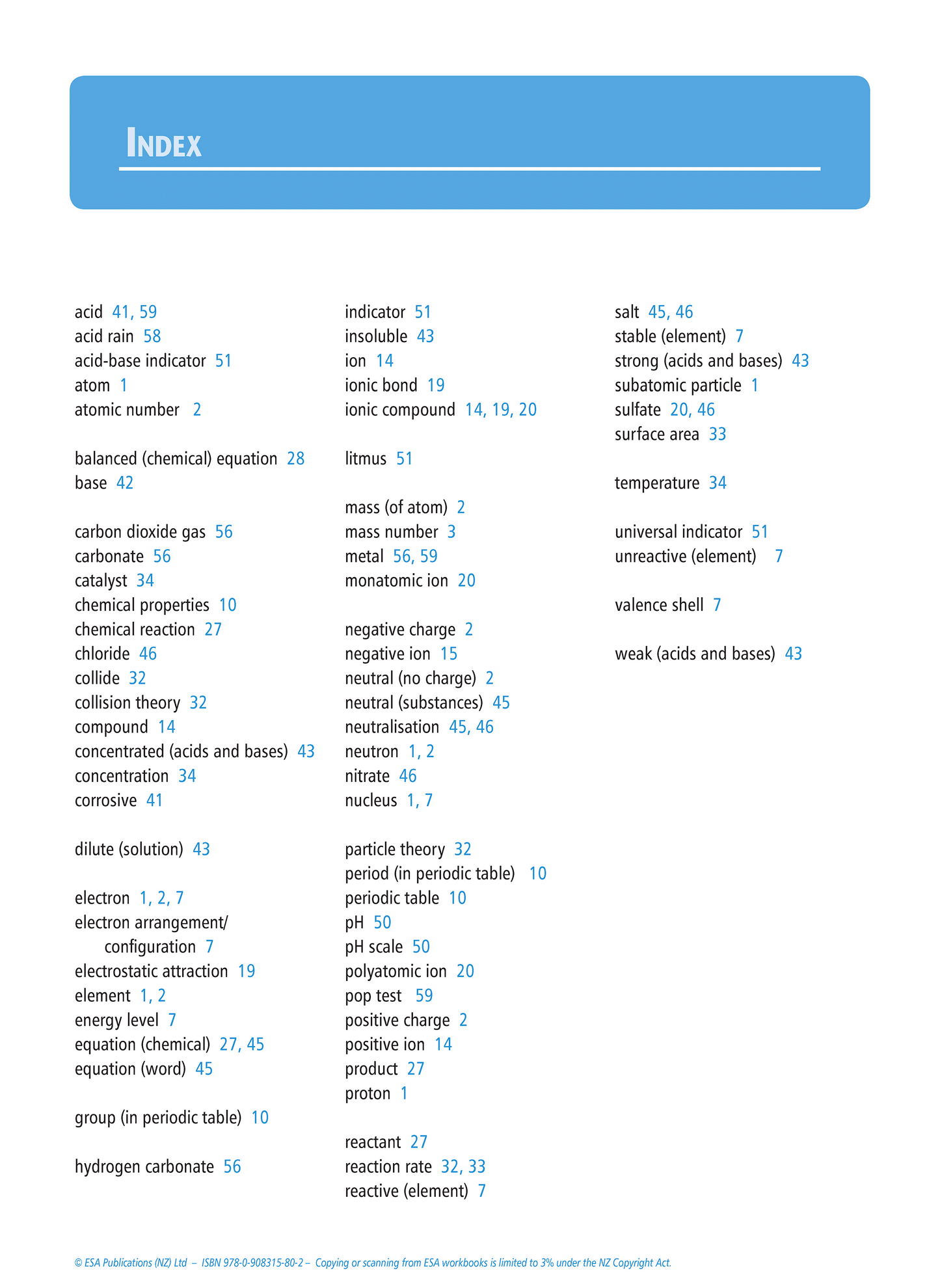 Level 1 Acids and Bases 1.5 Learning Workbook