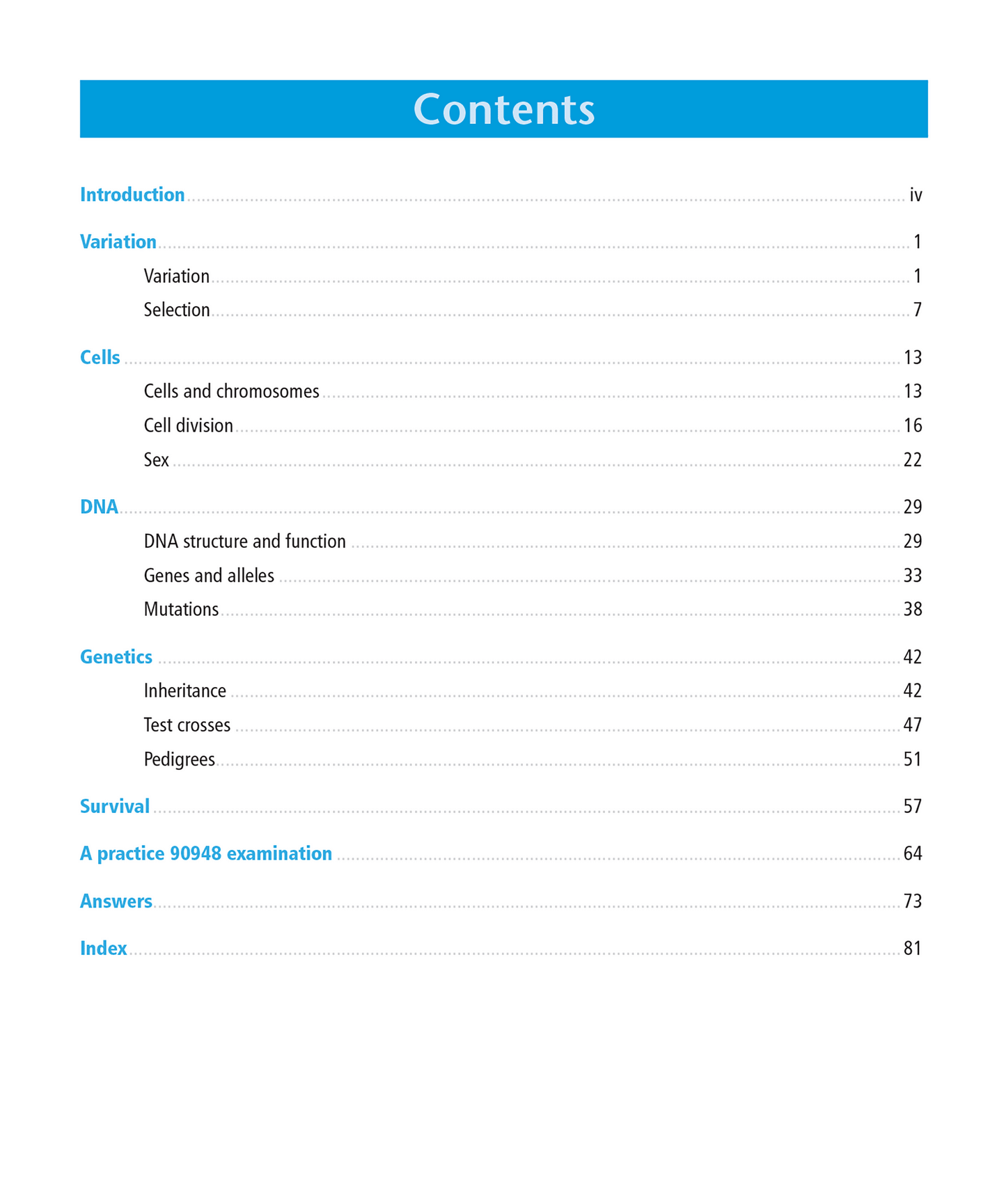 Level 1 Genetic Variation 1.9 Learning Workbook