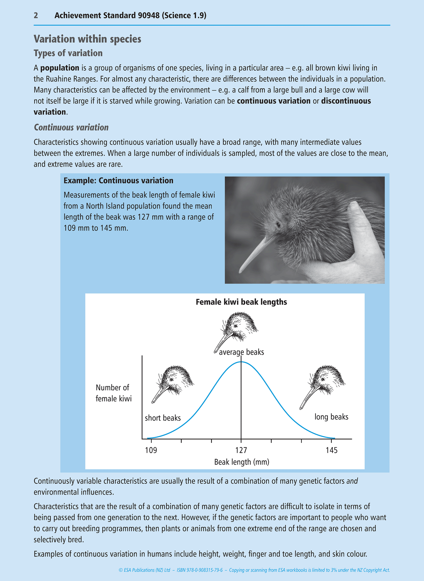 Level 1 Genetic Variation 1.9 Learning Workbook