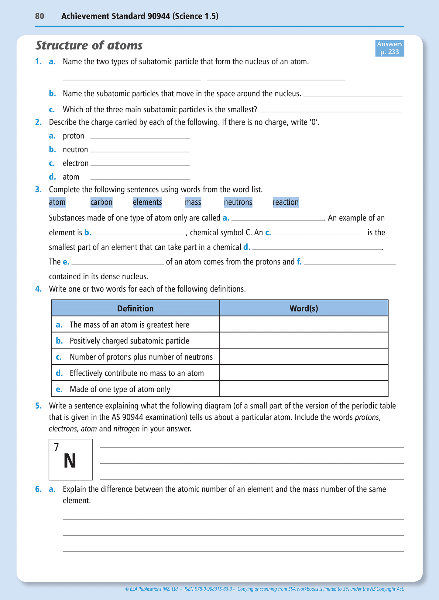 Level 1 Science Externals Learning Workbook - SPECIAL (damaged stock at $10 each)