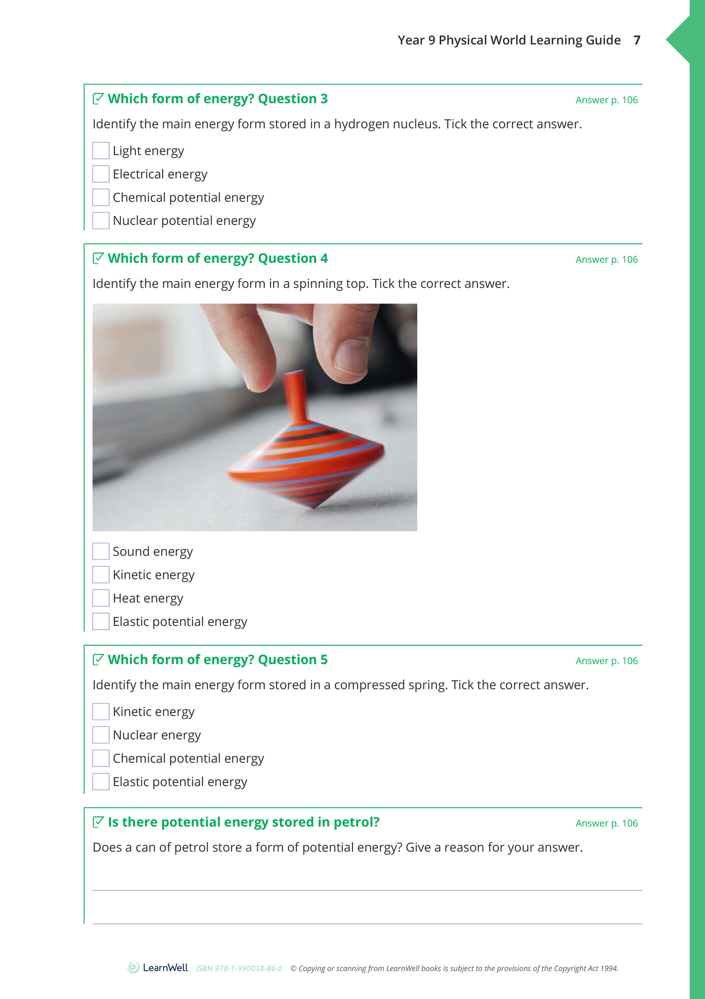 Year 9 Physical World Learning Guide