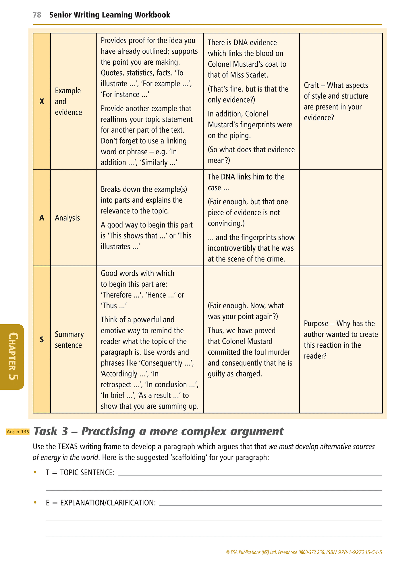 Senior Writing Learning Workbook