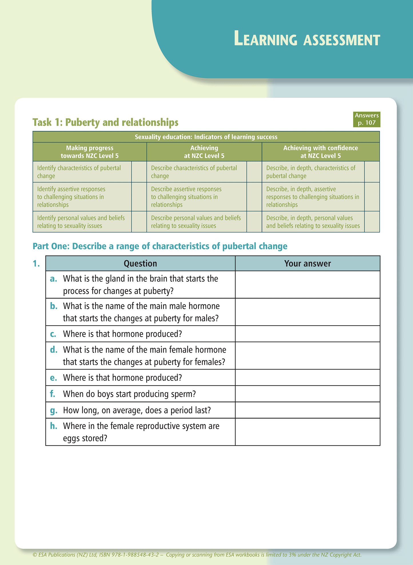 Level 5 Sexuality and Gender Learning Workbook