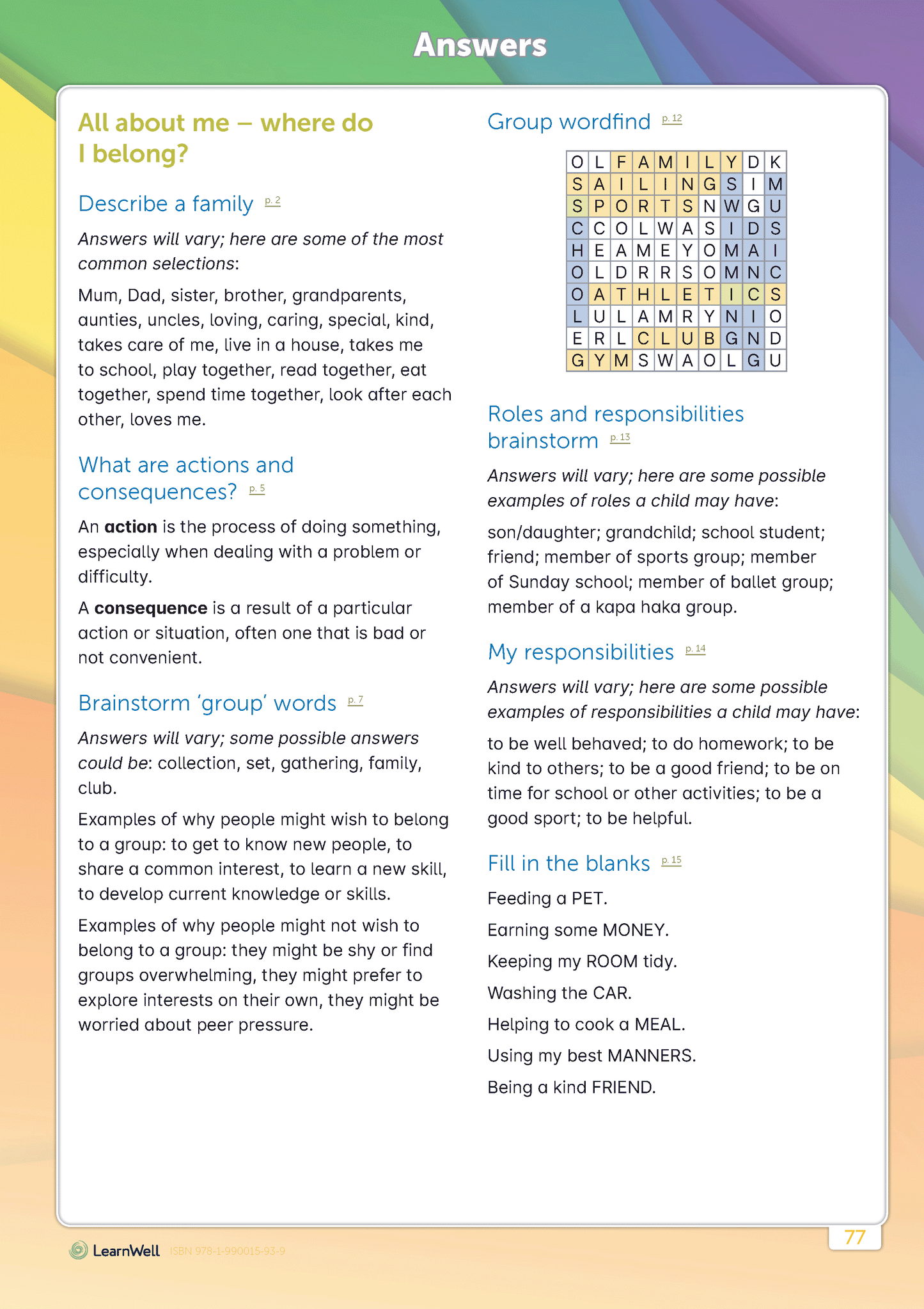 Year 1 and Year 2 Social Studies Start Right Workbook