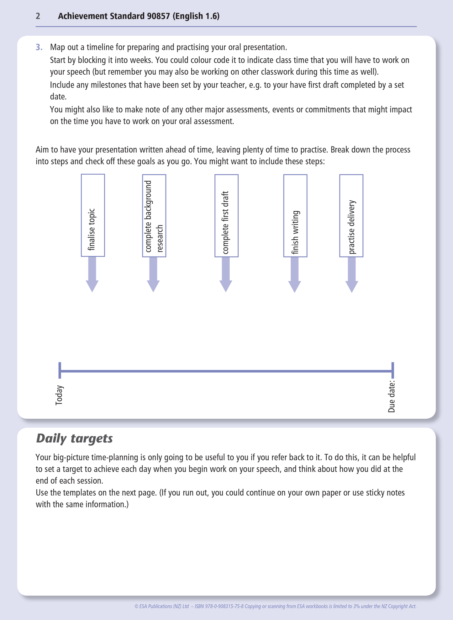 Level 1 Speaking 1.6 Learning Workbook