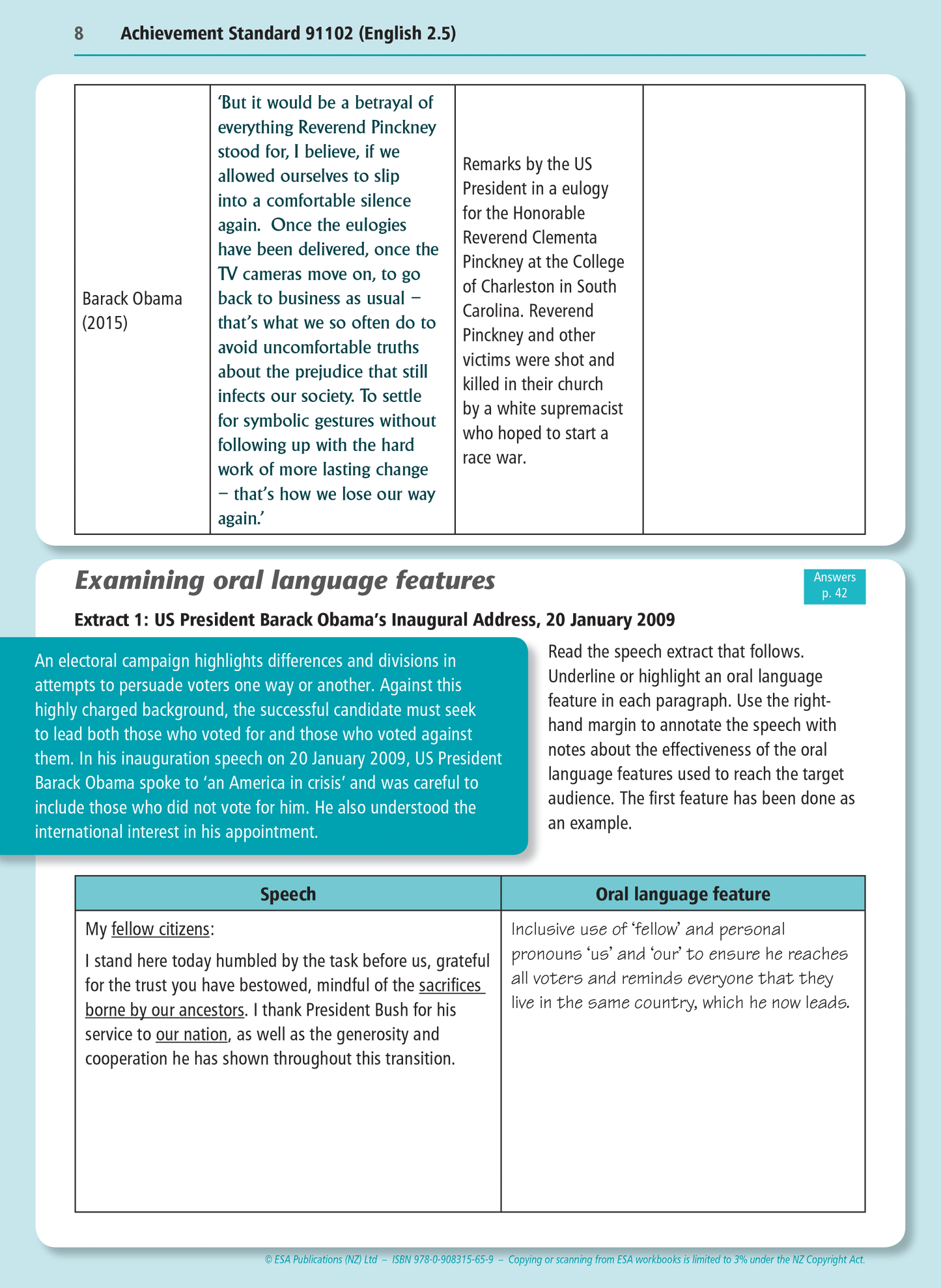 Level 2 Speaking 2.5 Learning Workbook