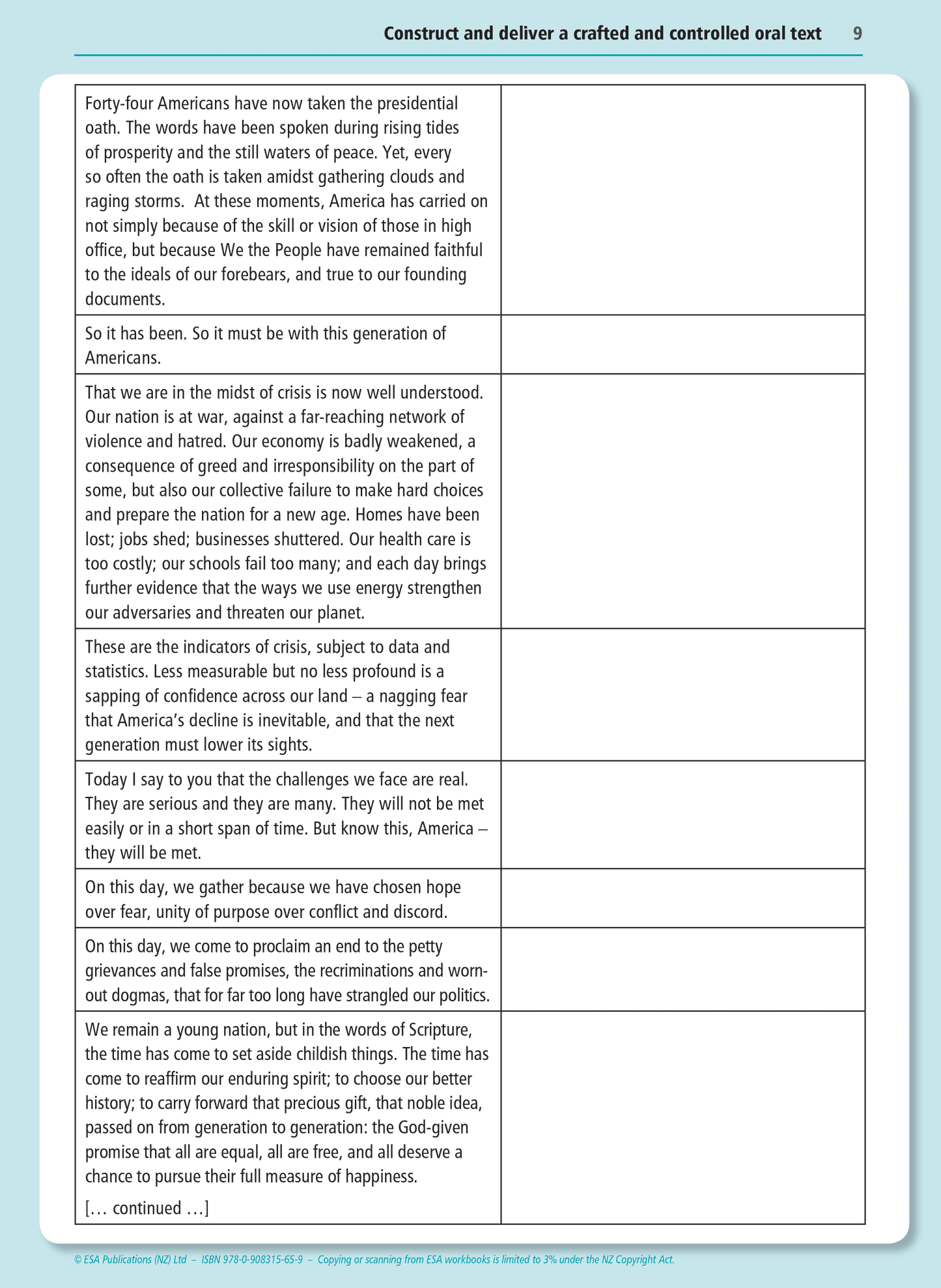 Level 2 Speaking 2.5 Learning Workbook