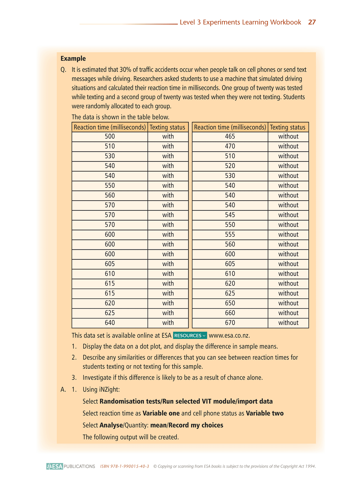 Level 3 Experiments 3.11 Learning Workbook
