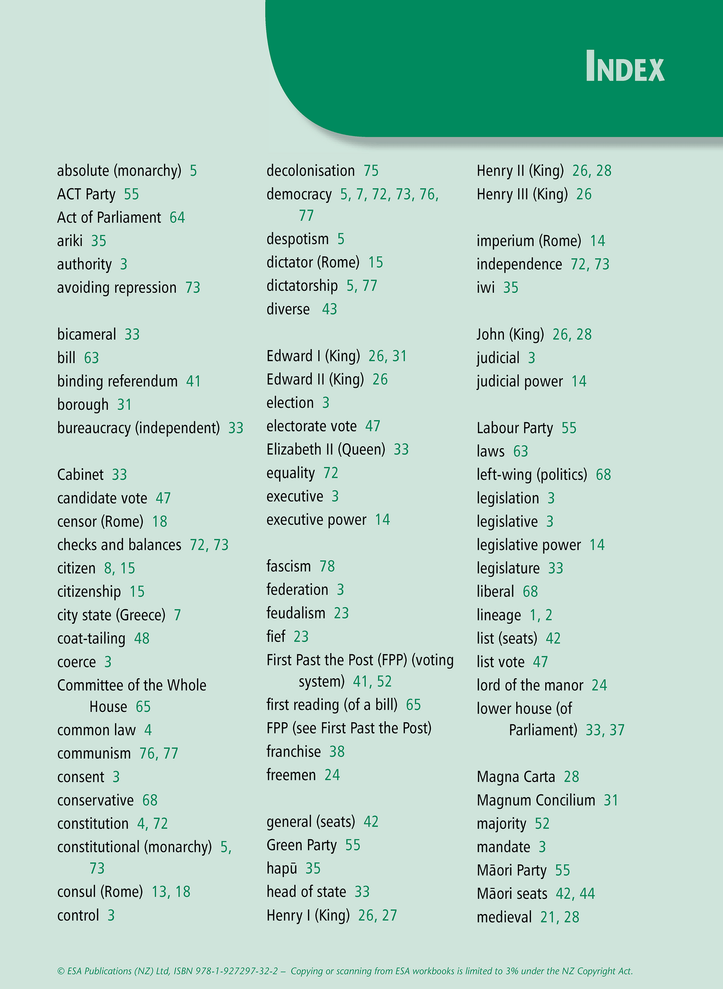 Level 5 Systems of Government Learning Workbook