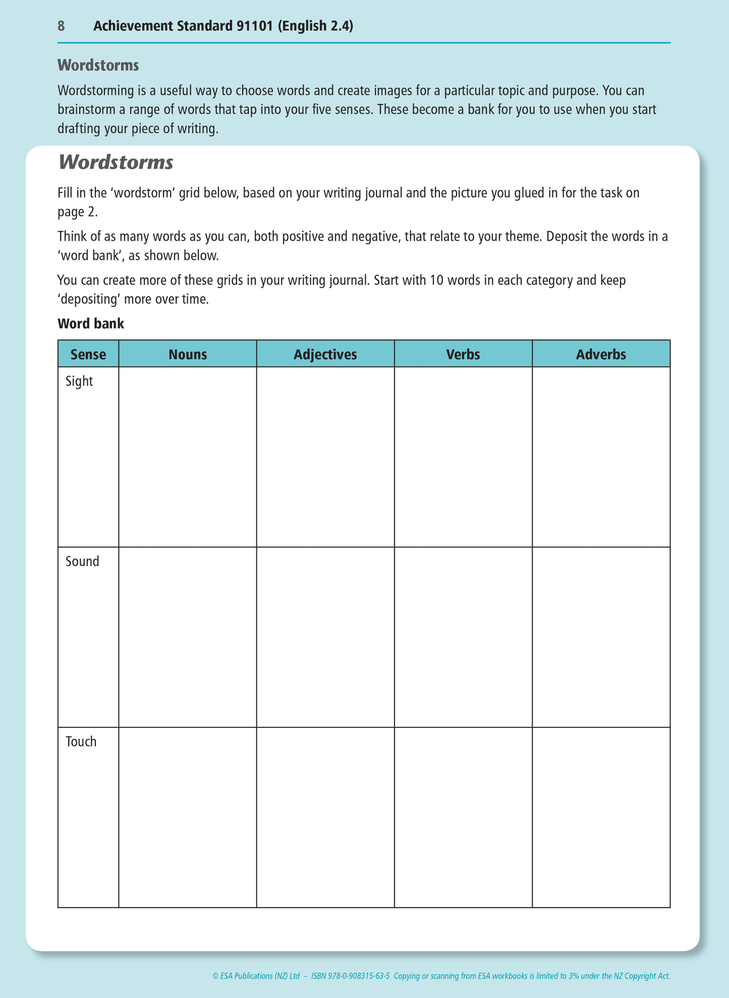 Level 2 Writing 2.4 Learning Workbook