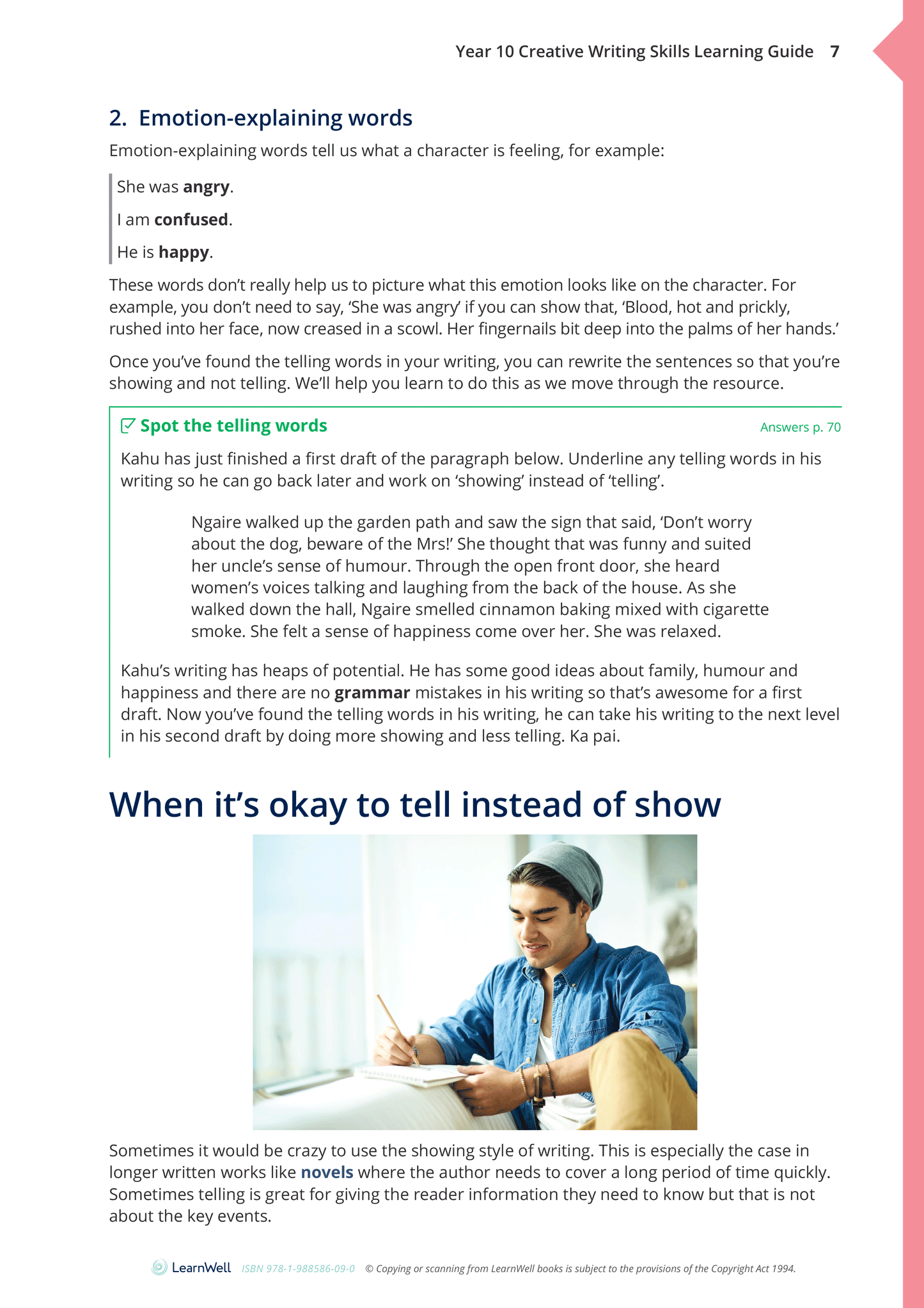 Year 10 Creative Writing Skills Learning Guide