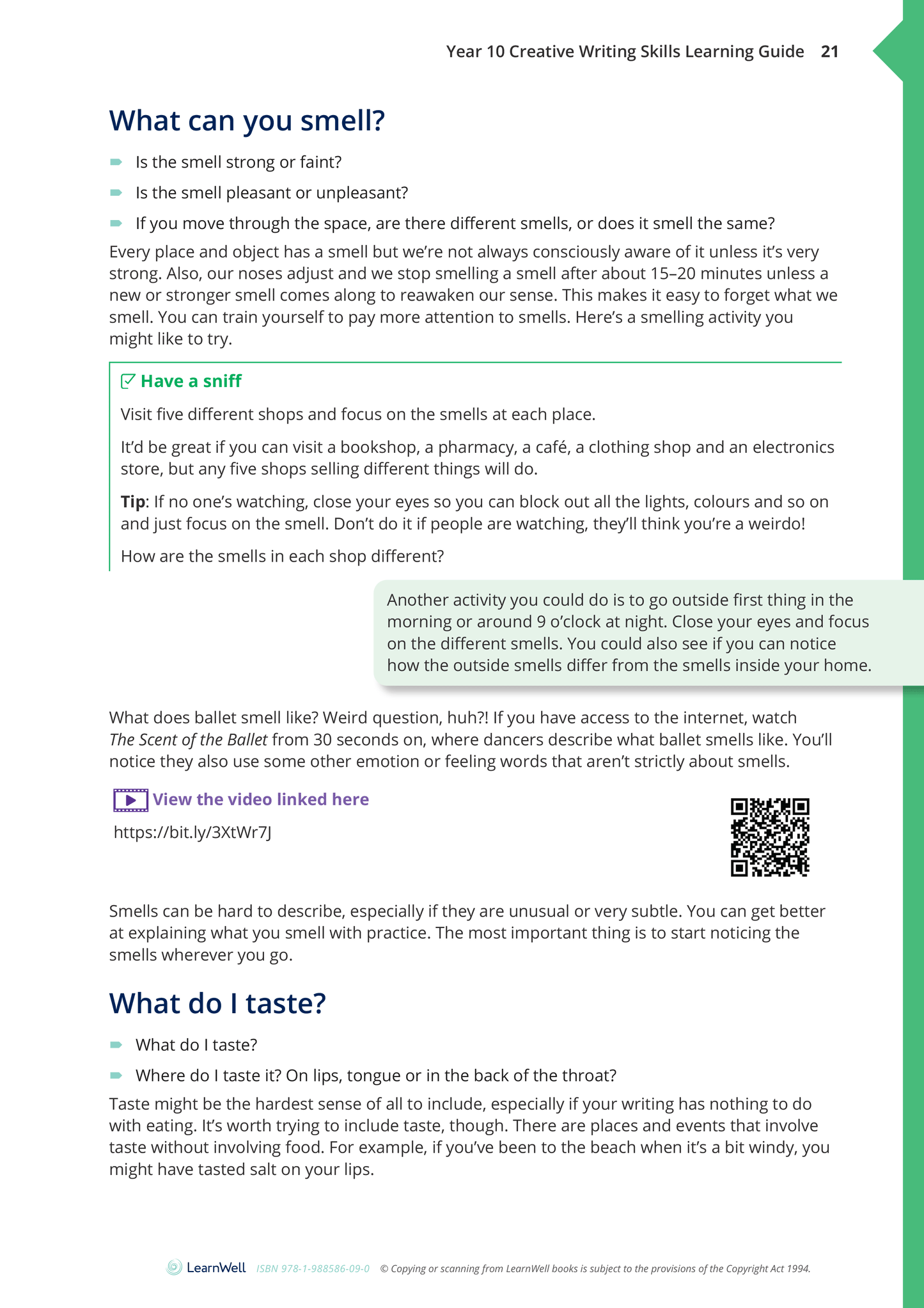 Year 10 Creative Writing Skills Learning Guide