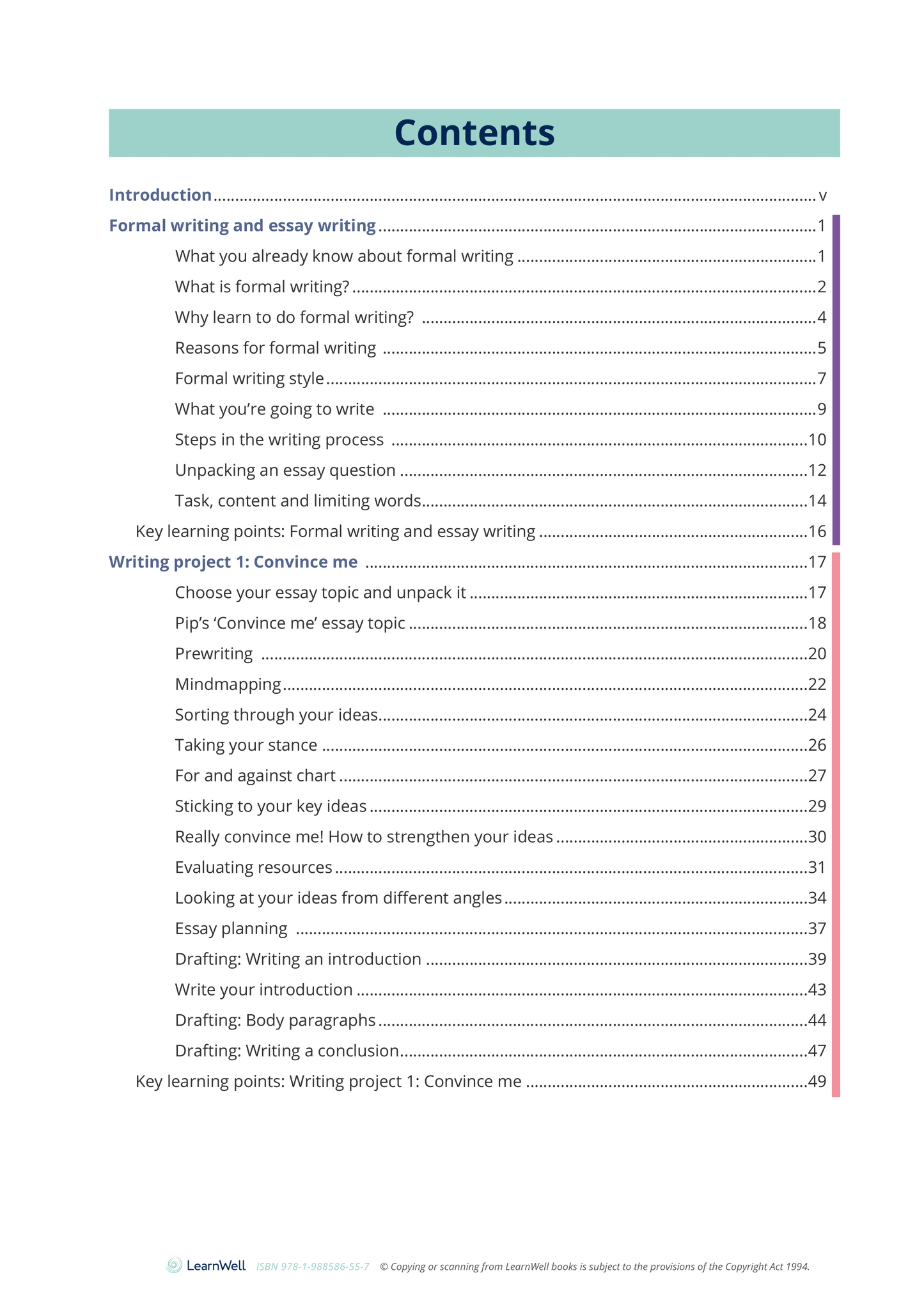Year 10 Formal Writing Skills Learning Guide