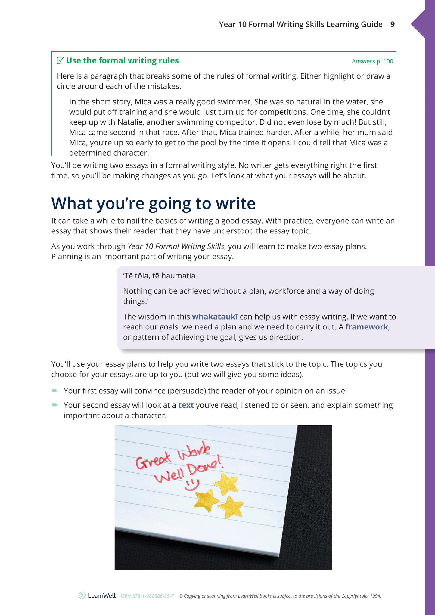 Year 10 Formal Writing Skills Learning Guide
