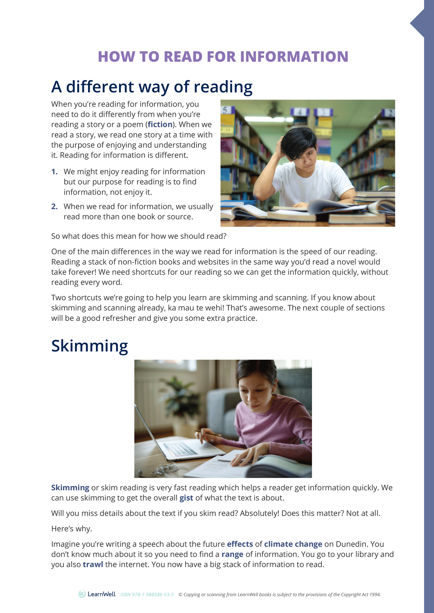 Year 10 Reading for Information Learning Guide