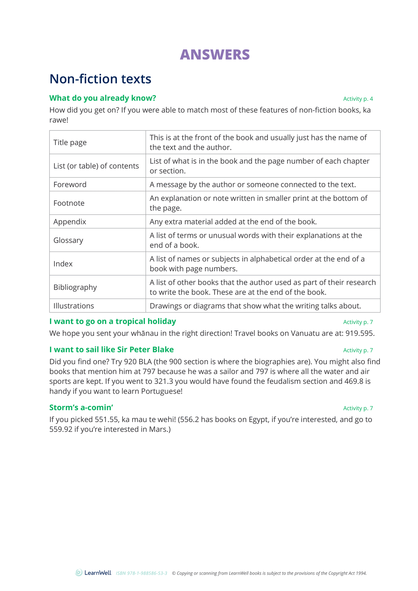 Year 10 Reading for Information Learning Guide