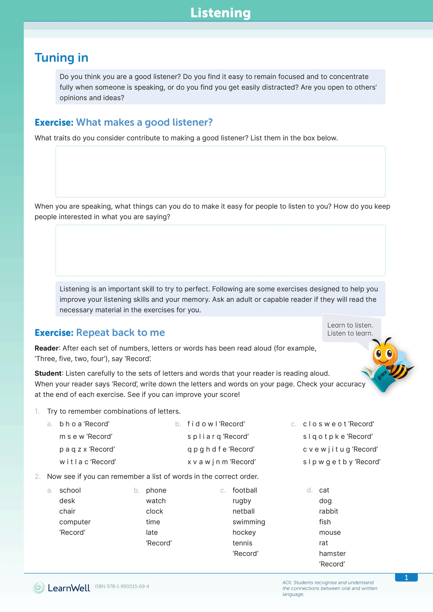 Year 7 English Start Right Workbook