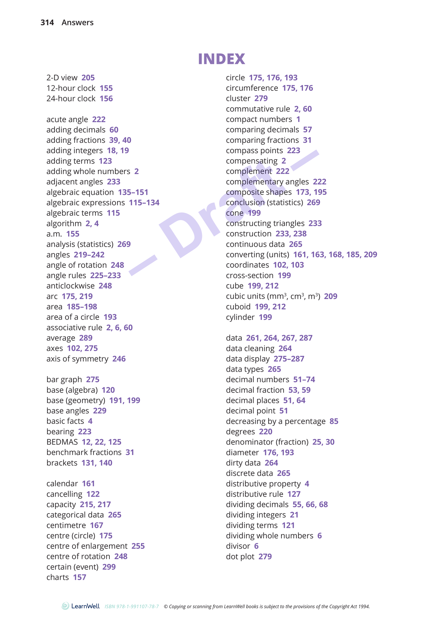 Year 9 Mathematics and Statistics Learning Workbook