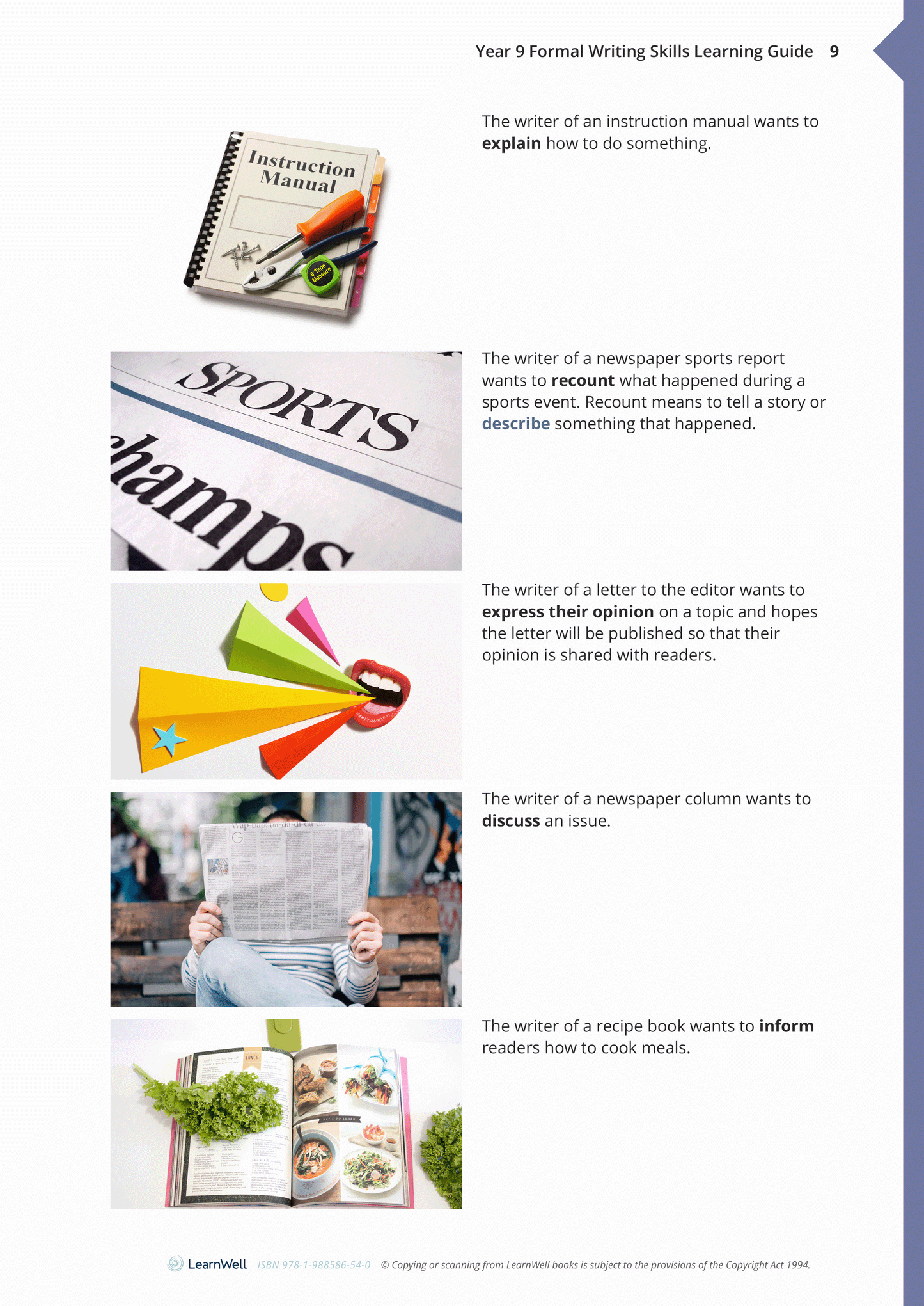 Year 9 Formal Writing Skills Learning Guide