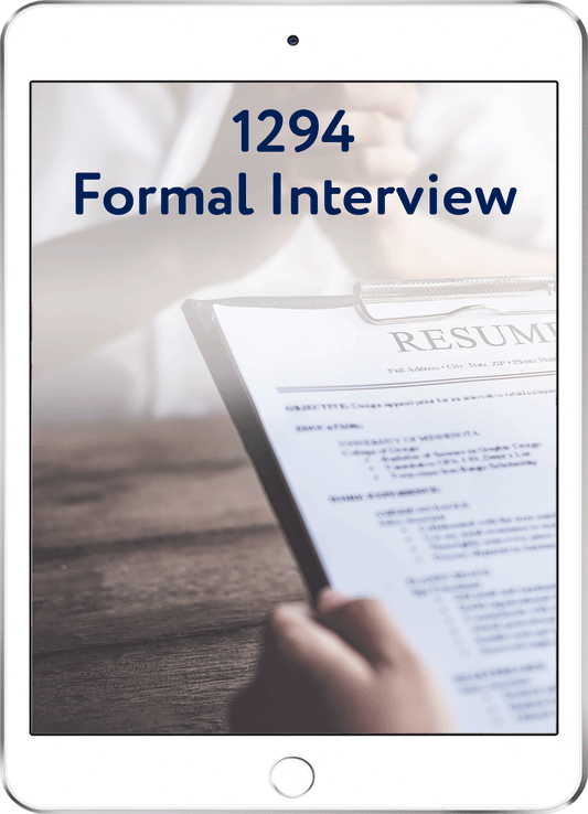 1294 v7 Formal Interview