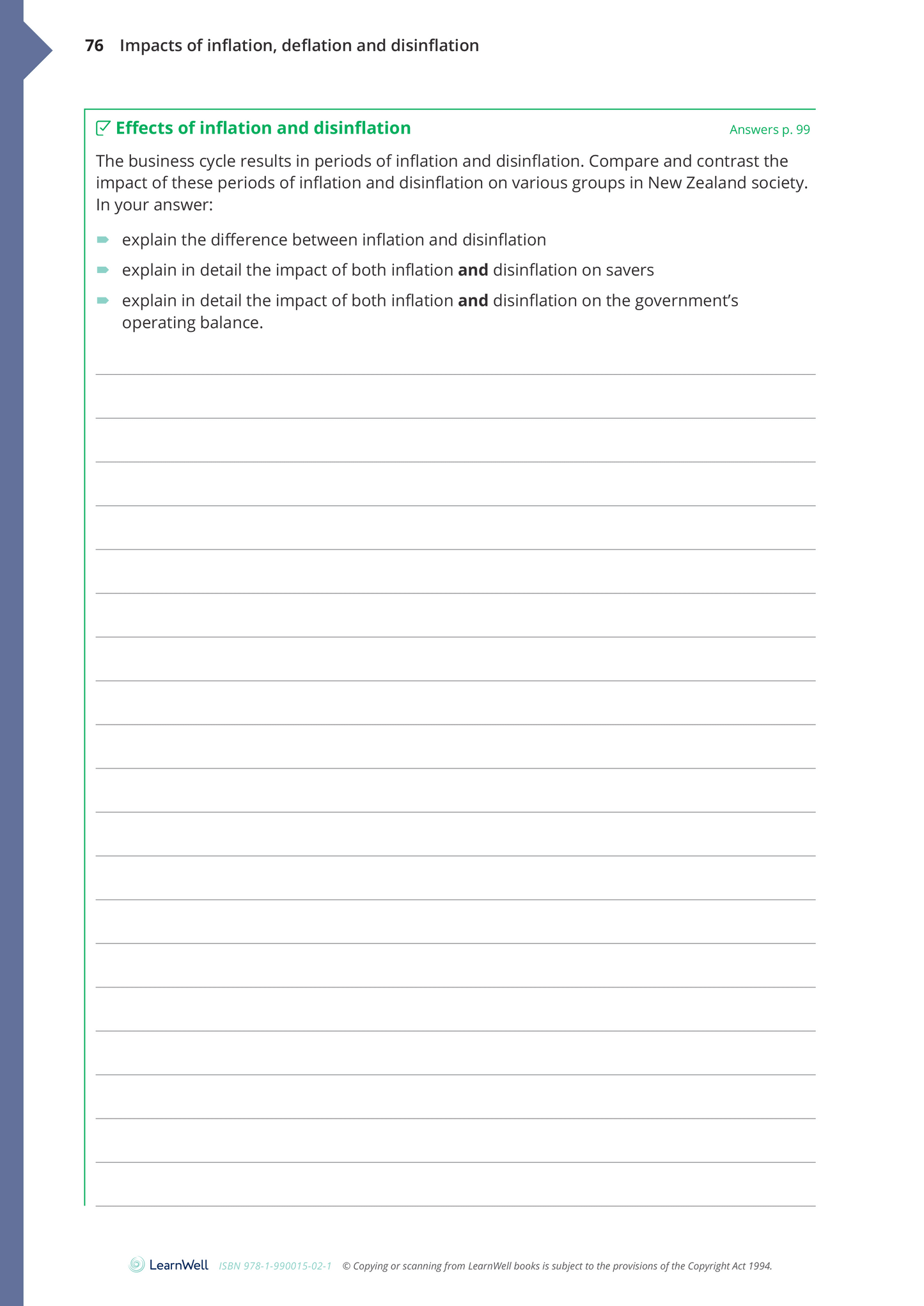 91222 Analysing Inflation Learning Guide