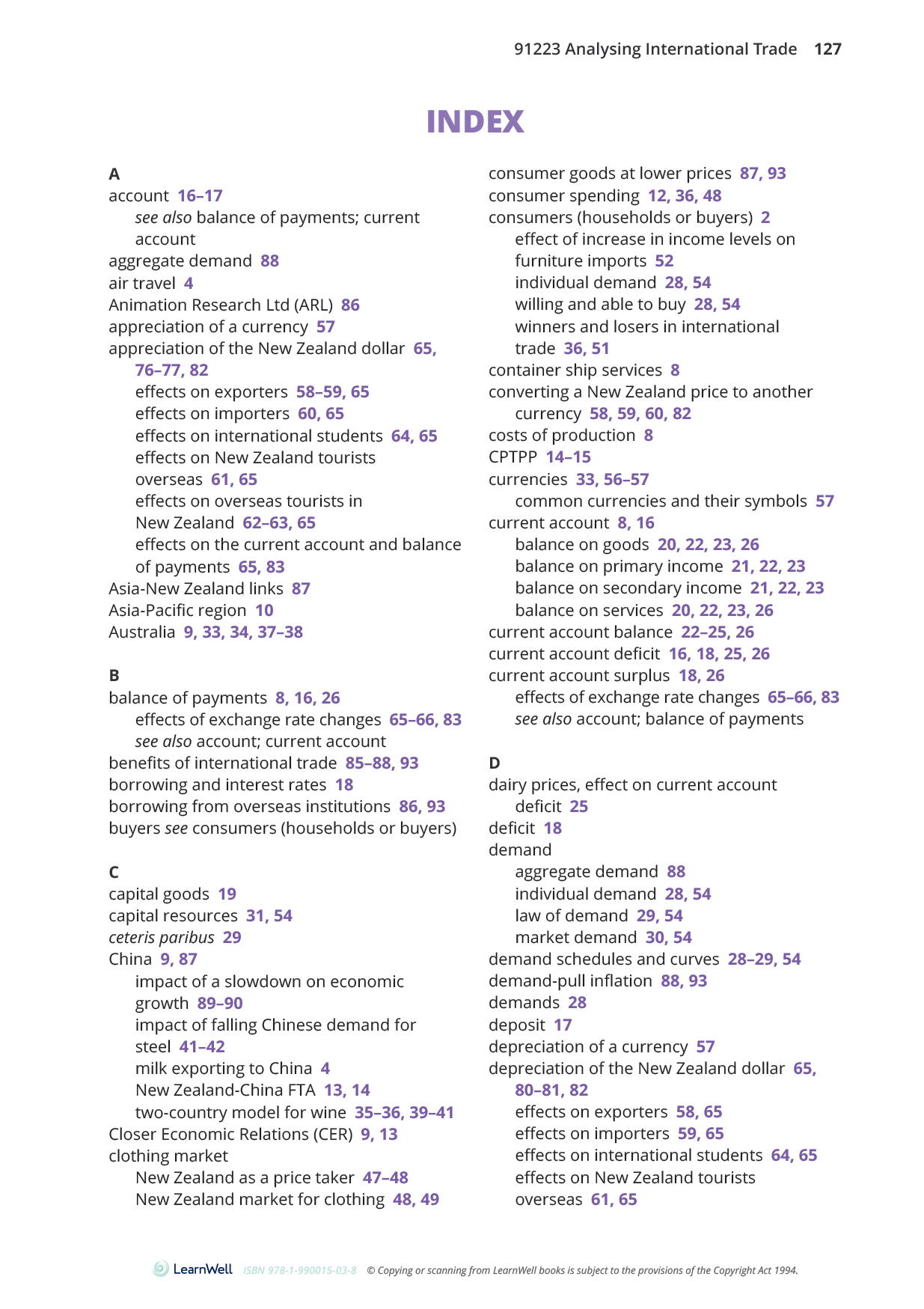 91223 Analysing International Trade Learning Guide