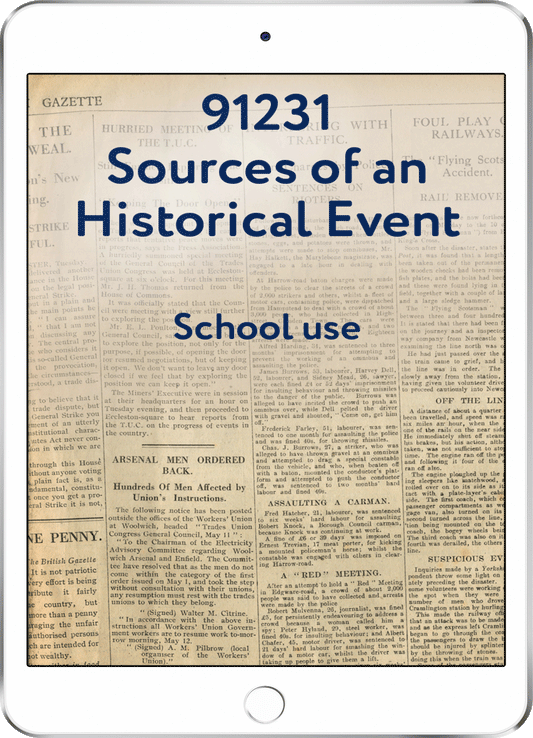 91231 Sources of an Historical Event - School Use
