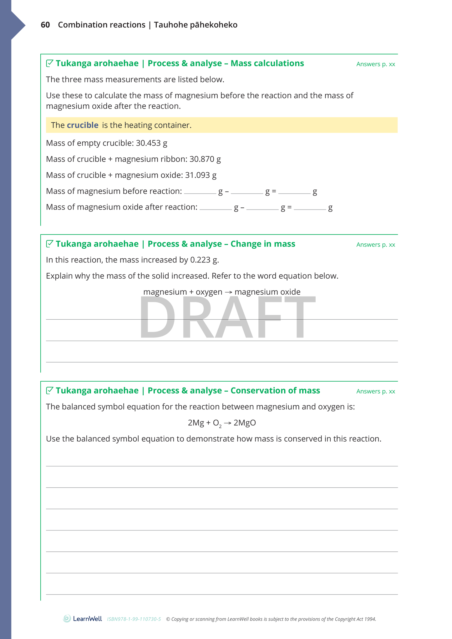 92021 Chemical Reactions in Context Learning Guide