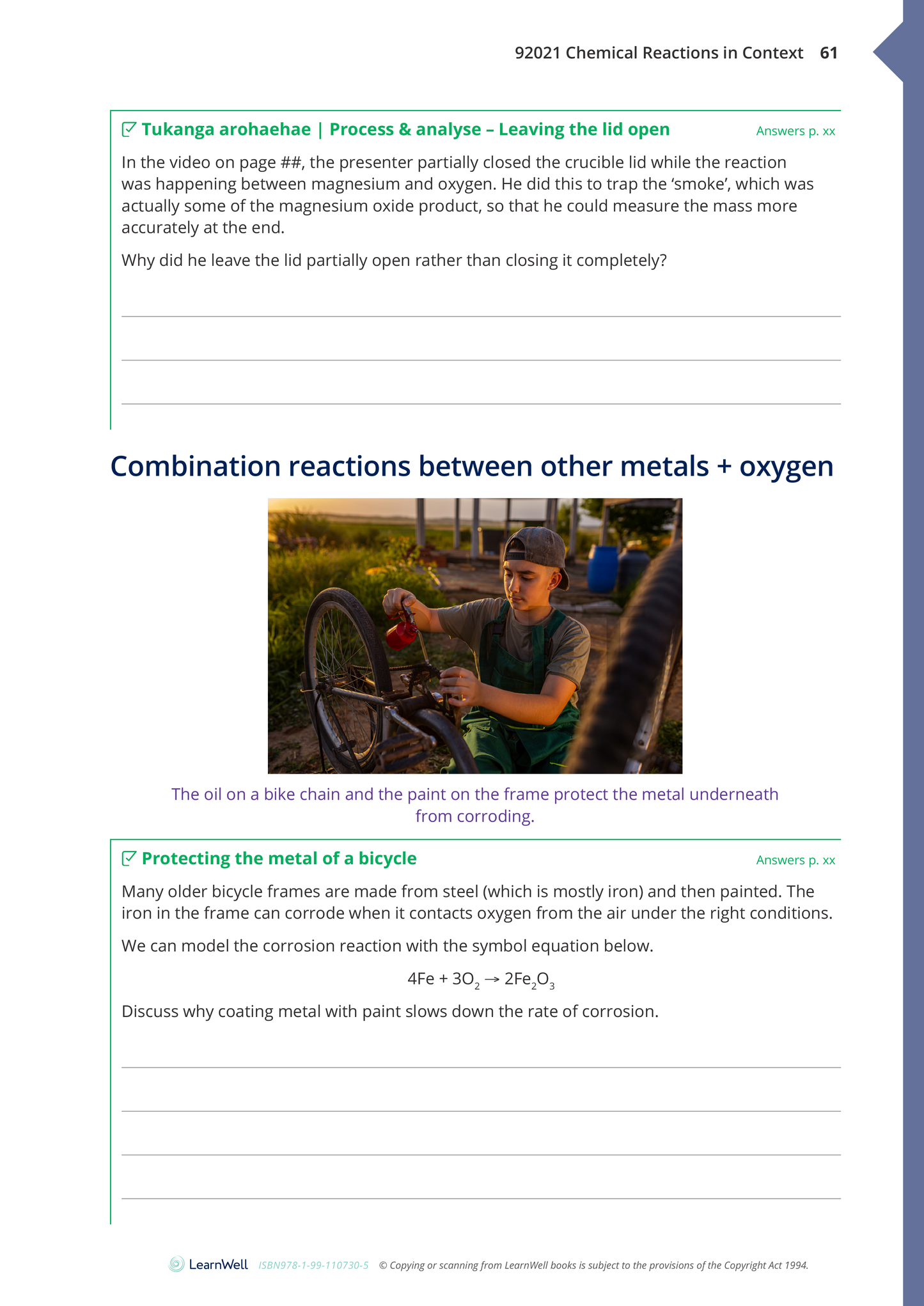 92021 Chemical Reactions in Context Learning Guide