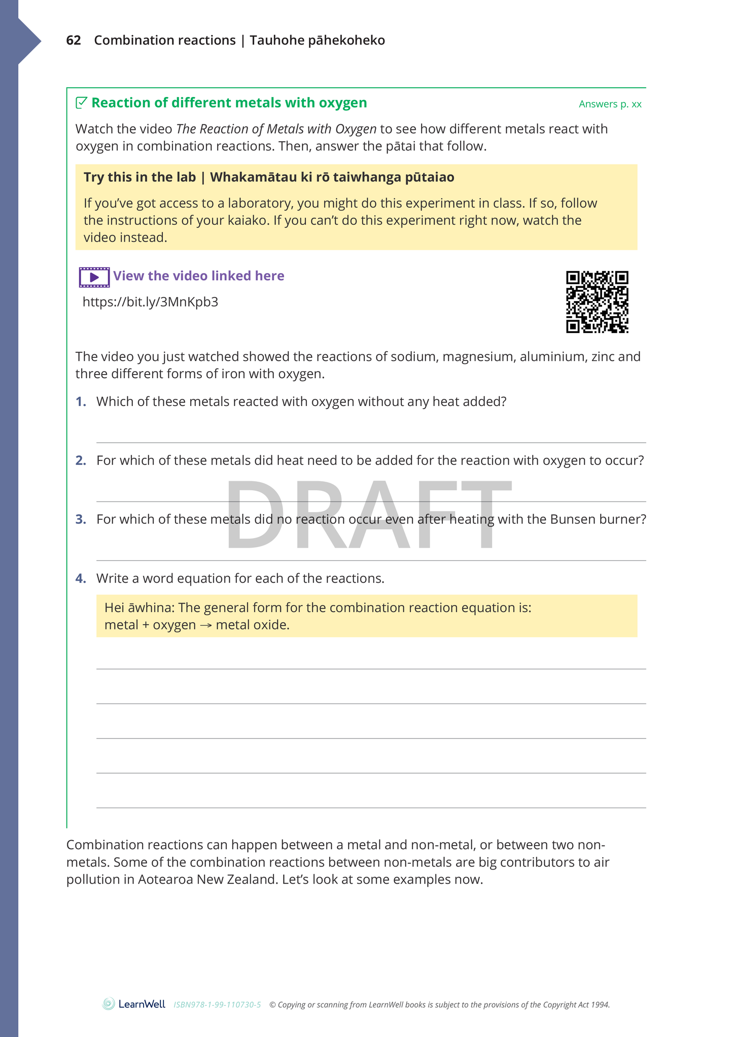 92021 Chemical Reactions in Context Learning Guide