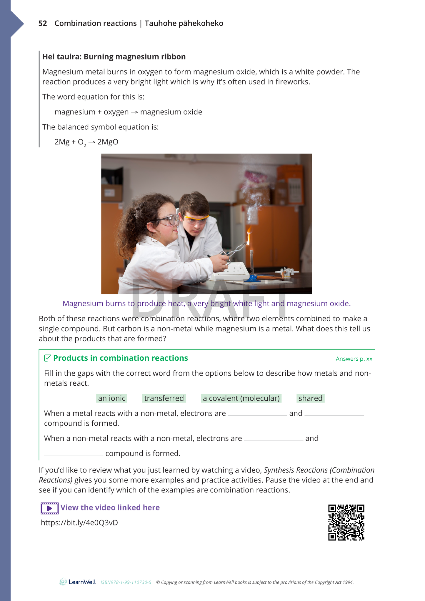 92021 Chemical Reactions in Context Learning Guide