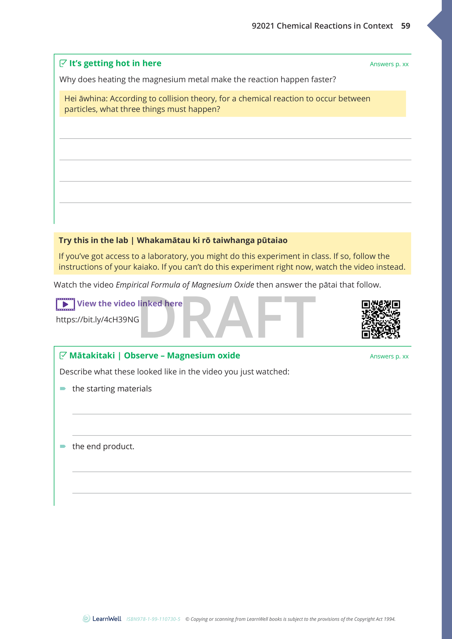 92021 Chemical Reactions in Context Learning Guide