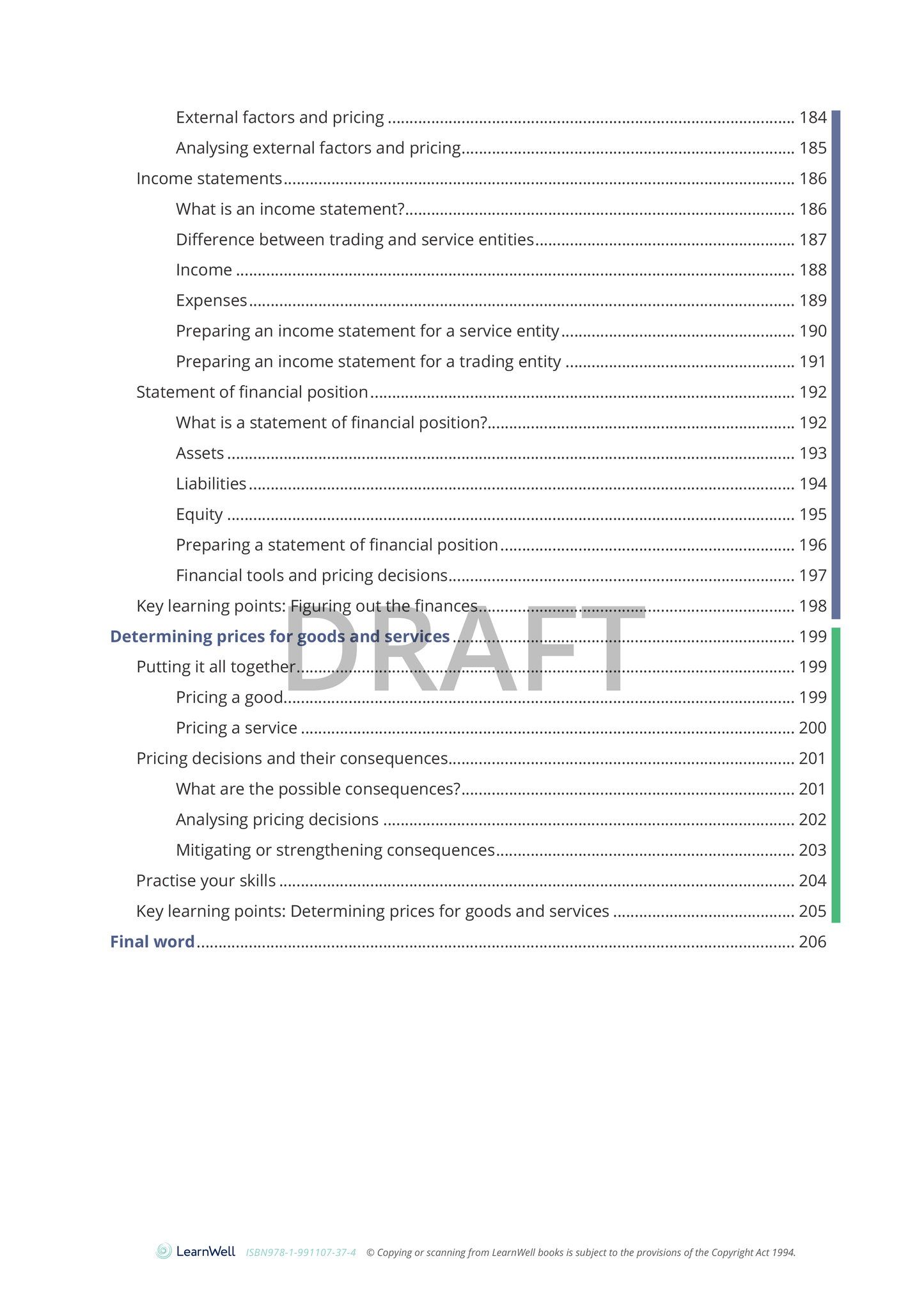 92029 Price Determination for an Organisation Learning Guide