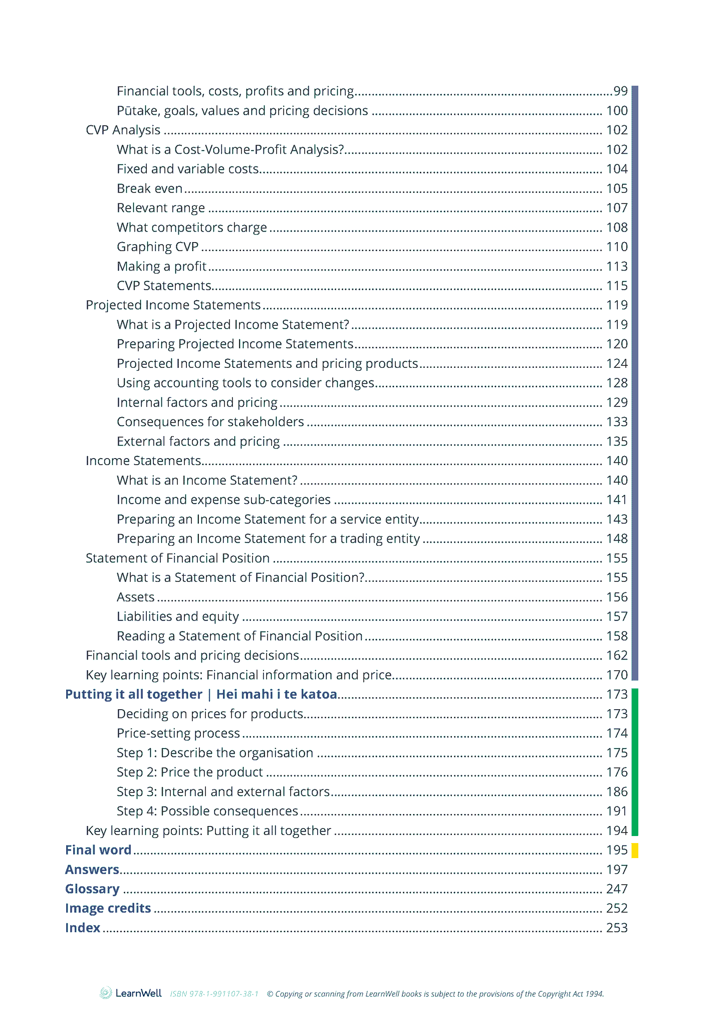 92029 Price Determination for an Organisation Learning Guide