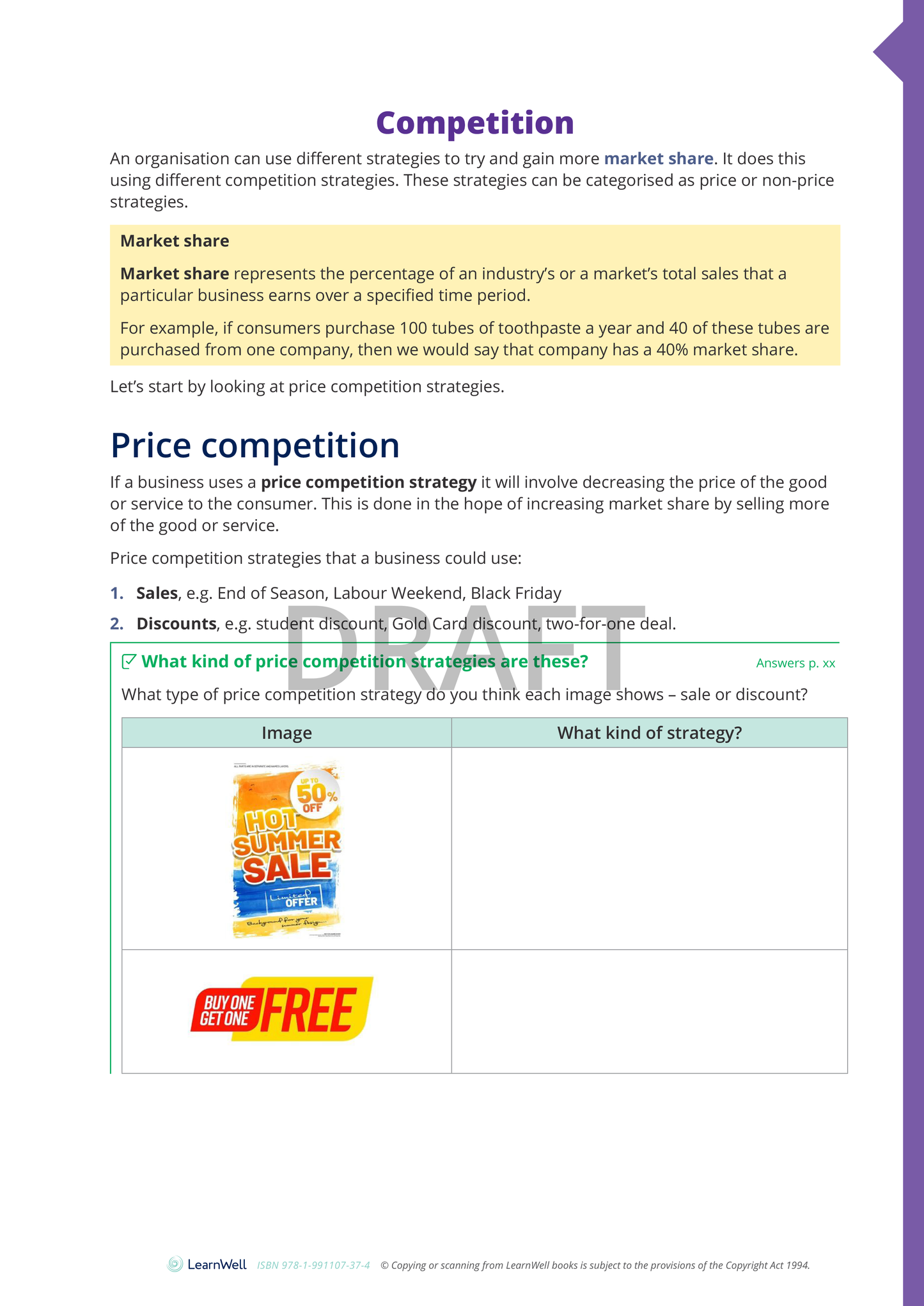 92029 Price Determination for an Organisation Learning Guide