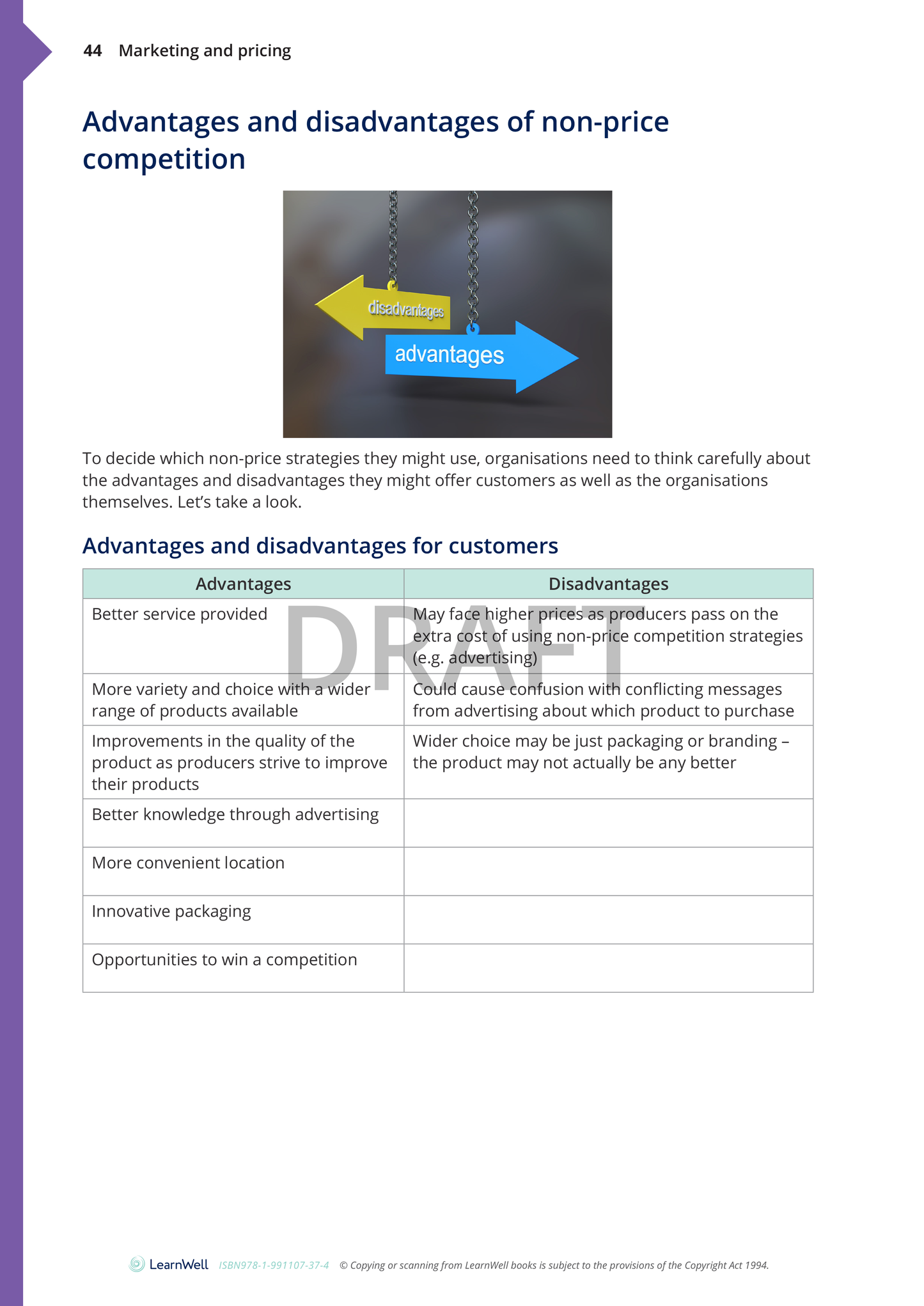 92029 Price Determination for an Organisation Learning Guide