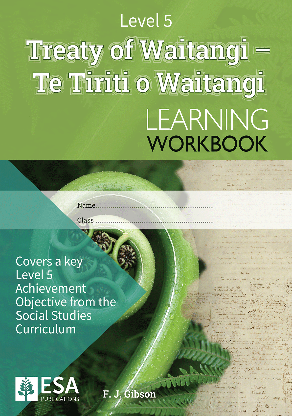 Level 5 Treaty of Waitangi - Te Tiriti o Waitangi Learning Workbook