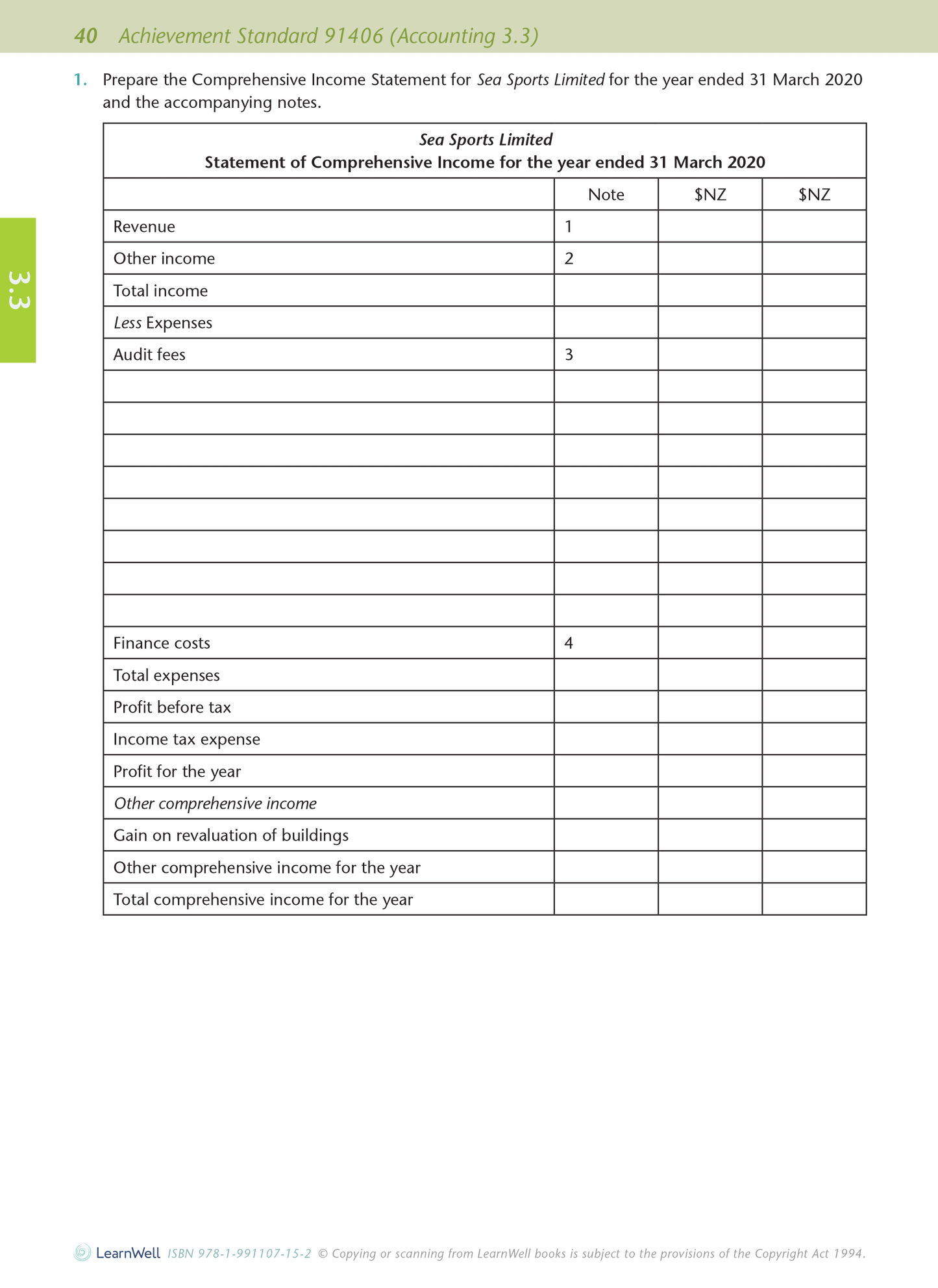 Level 3 Accounting AME Workbook