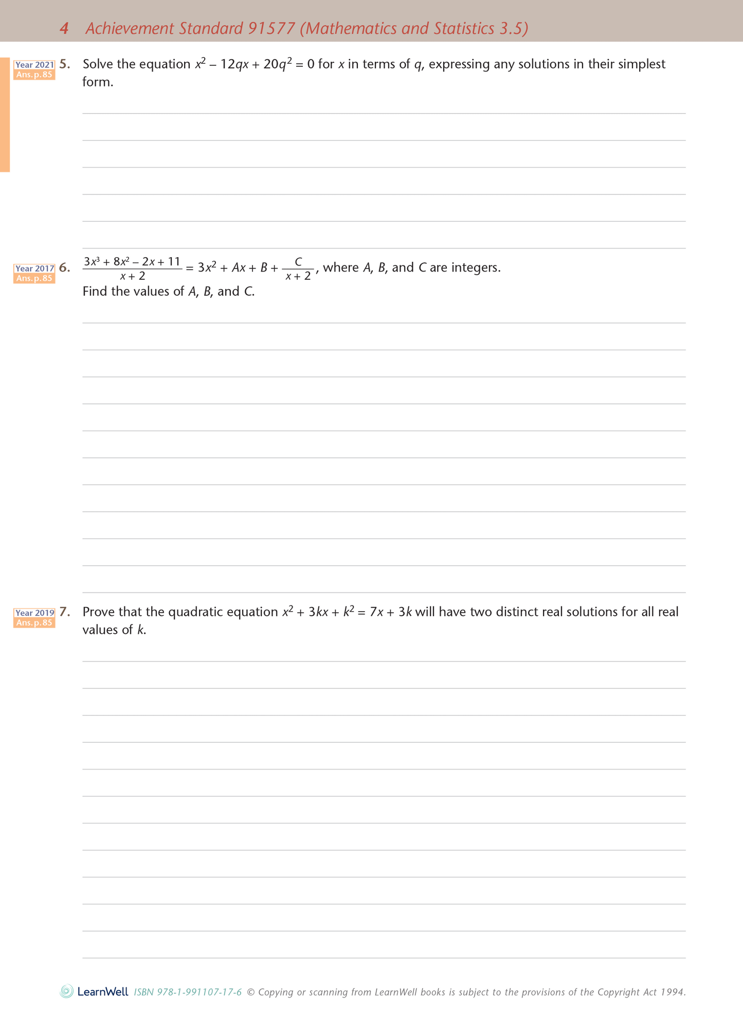 Level 3 Calculus AME Workbook