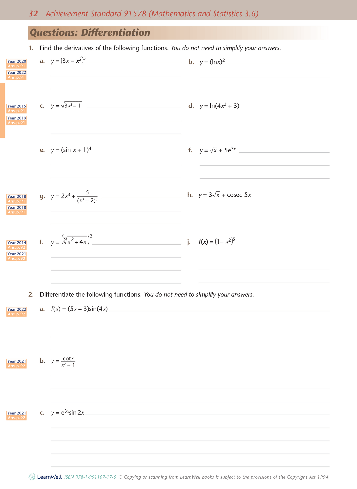 Level 3 Calculus AME Workbook