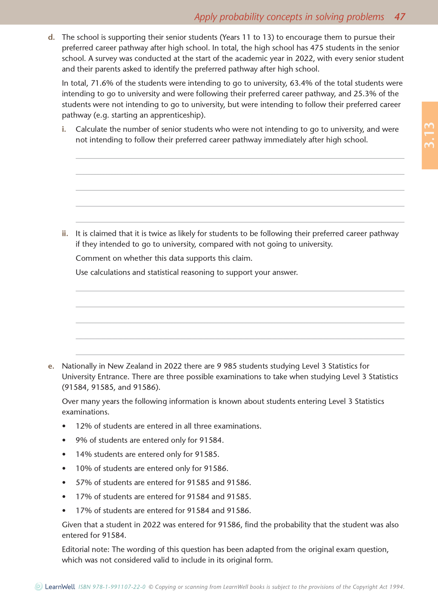 Level 3 Statistics AME Workbook