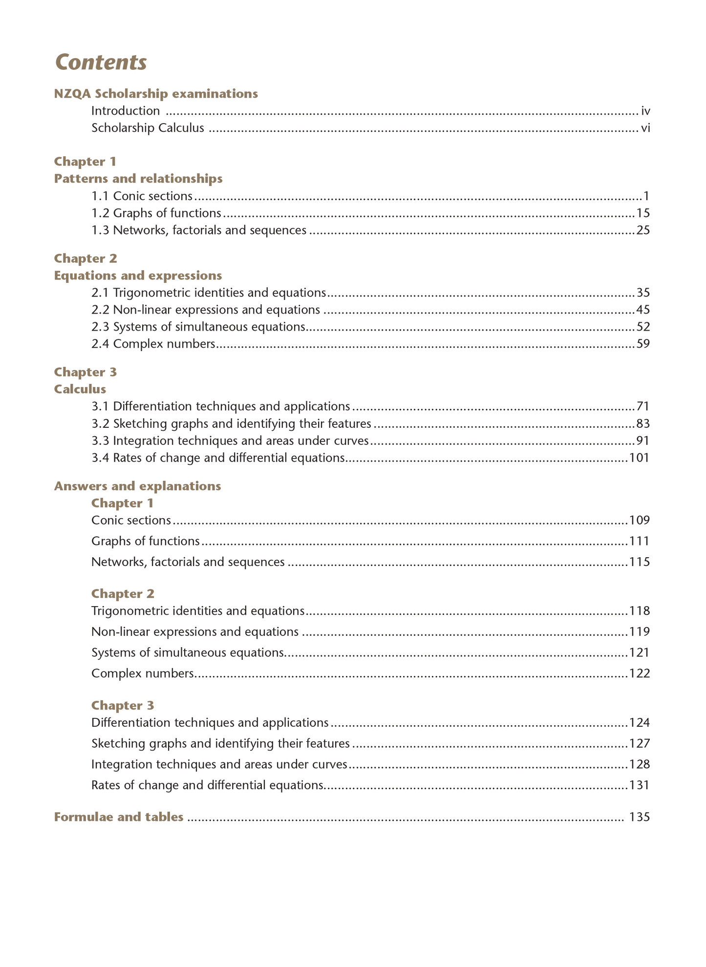 Scholarship Calculus AME Workbook