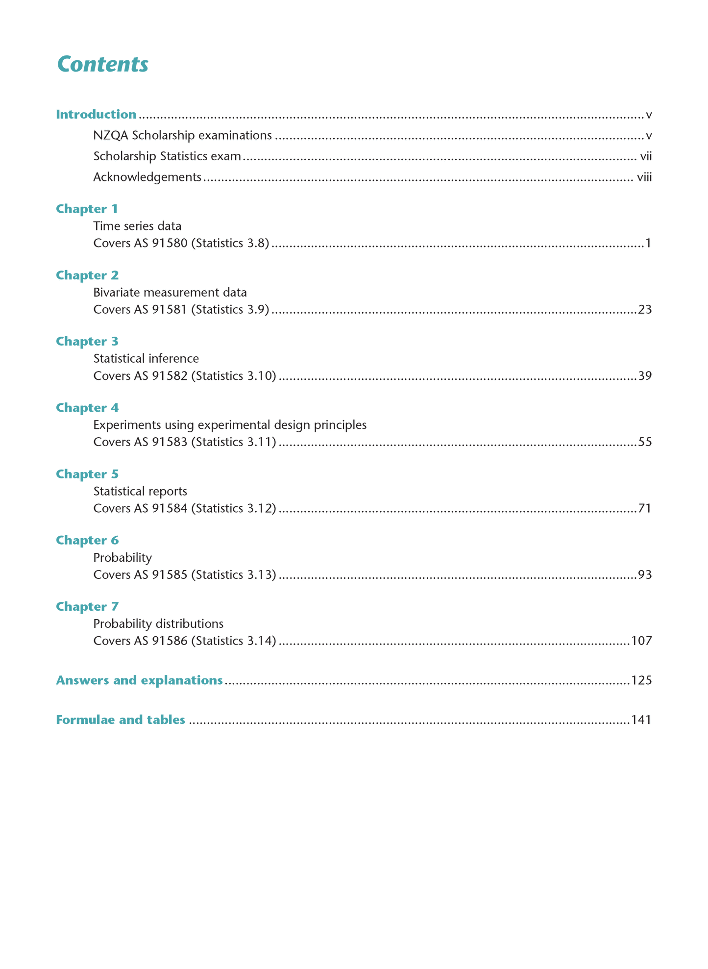 Scholarship Statistics AME Workbook